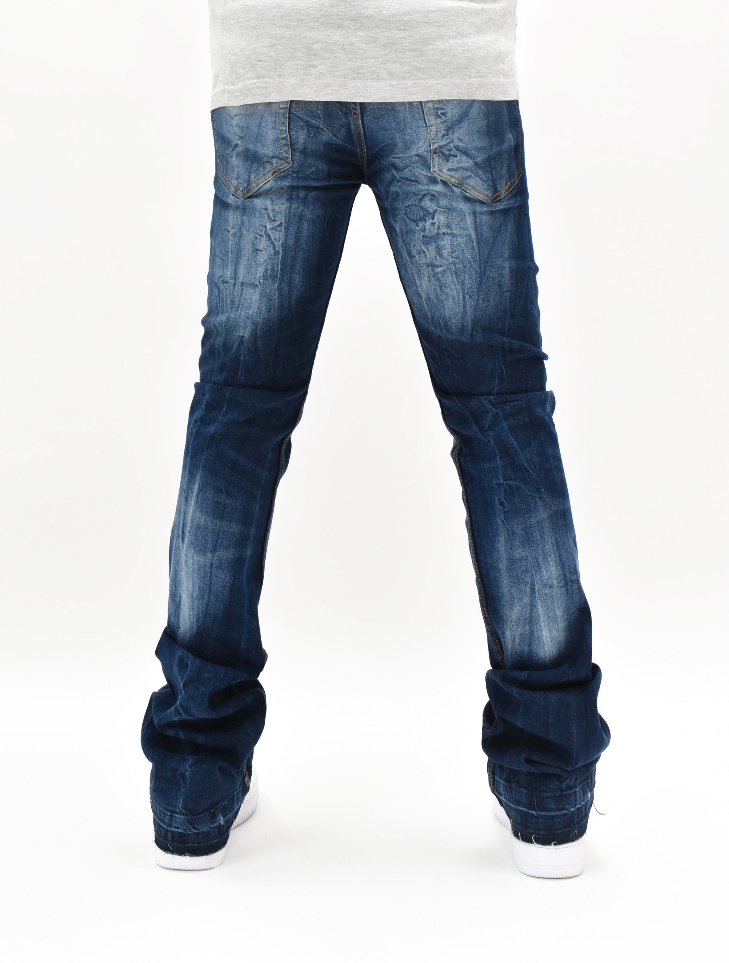 FW33893 Distressed Stacked Denim