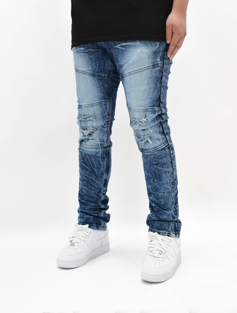 LV55135 Washed Ripped Denim