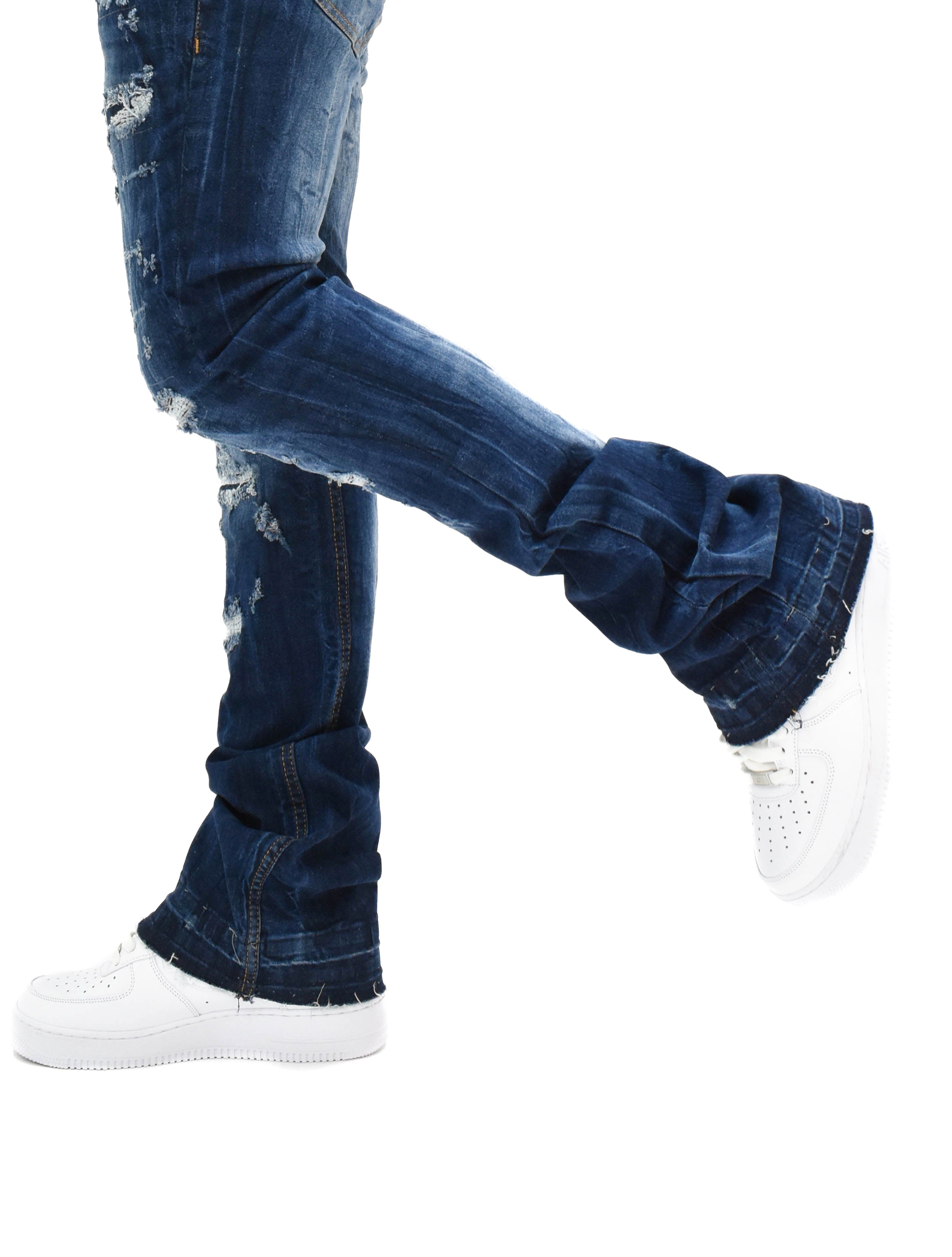 FW33893 Distressed Stacked Denim