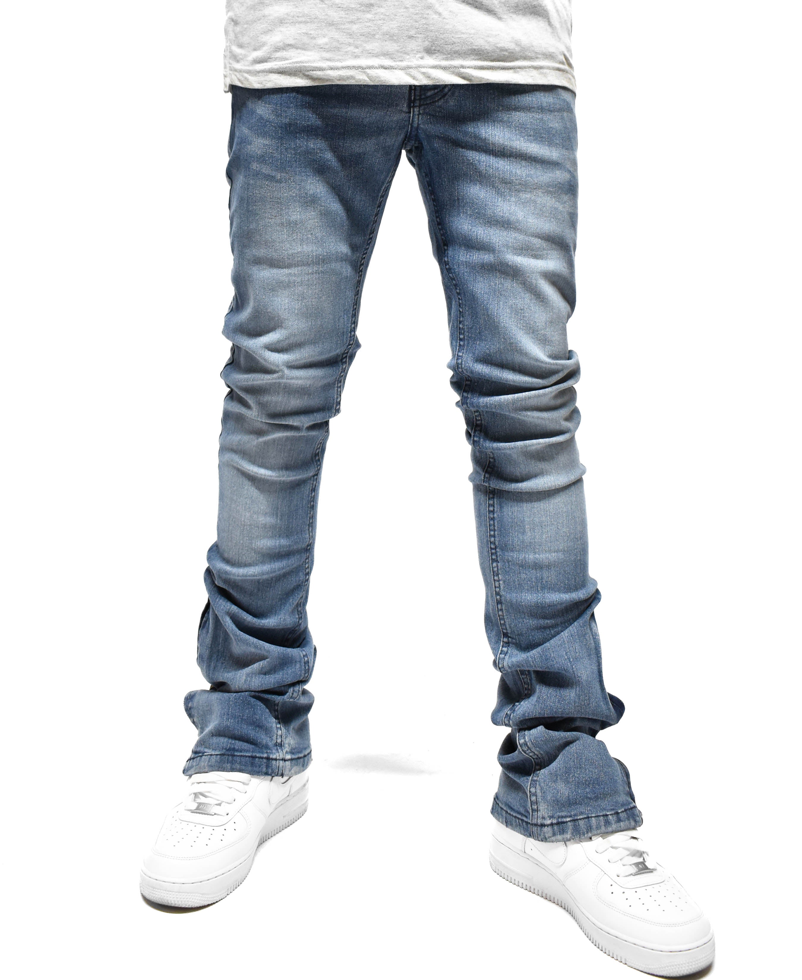R651 Zip Flared Denim