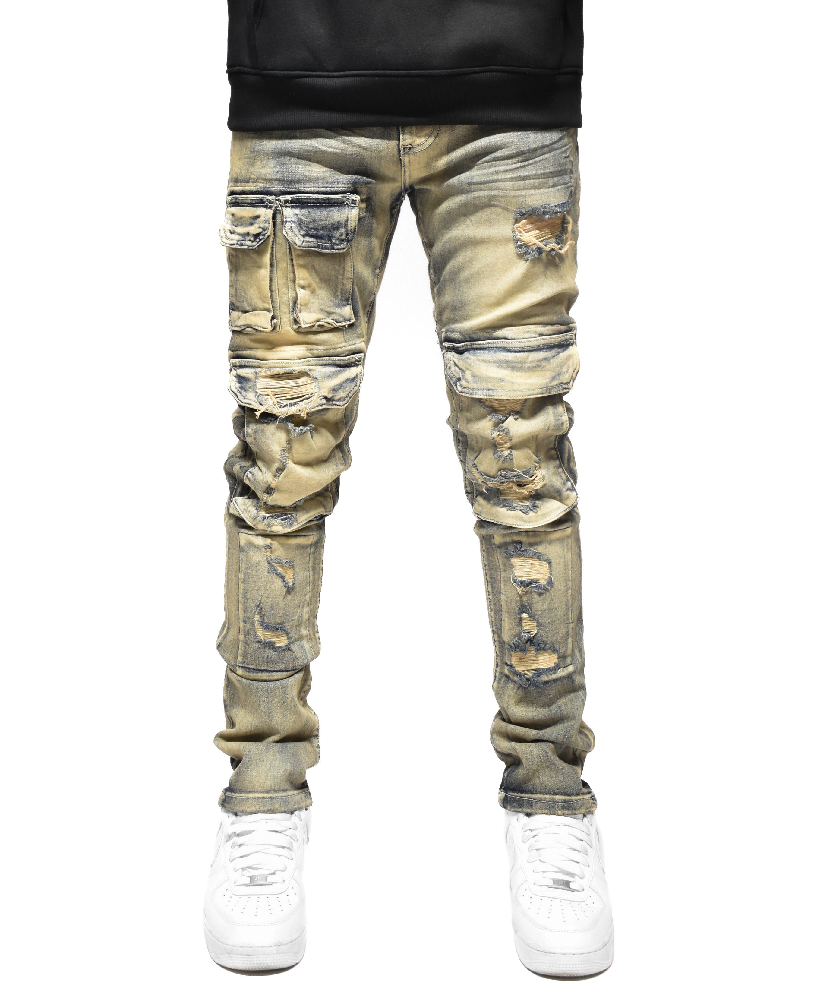 S4415 Ripped Pocket Denim