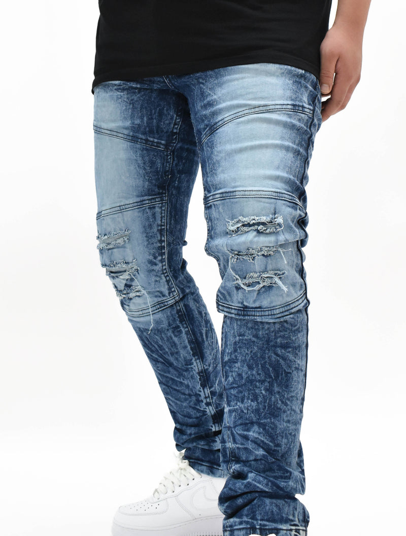 LV55135 Washed Ripped Denim
