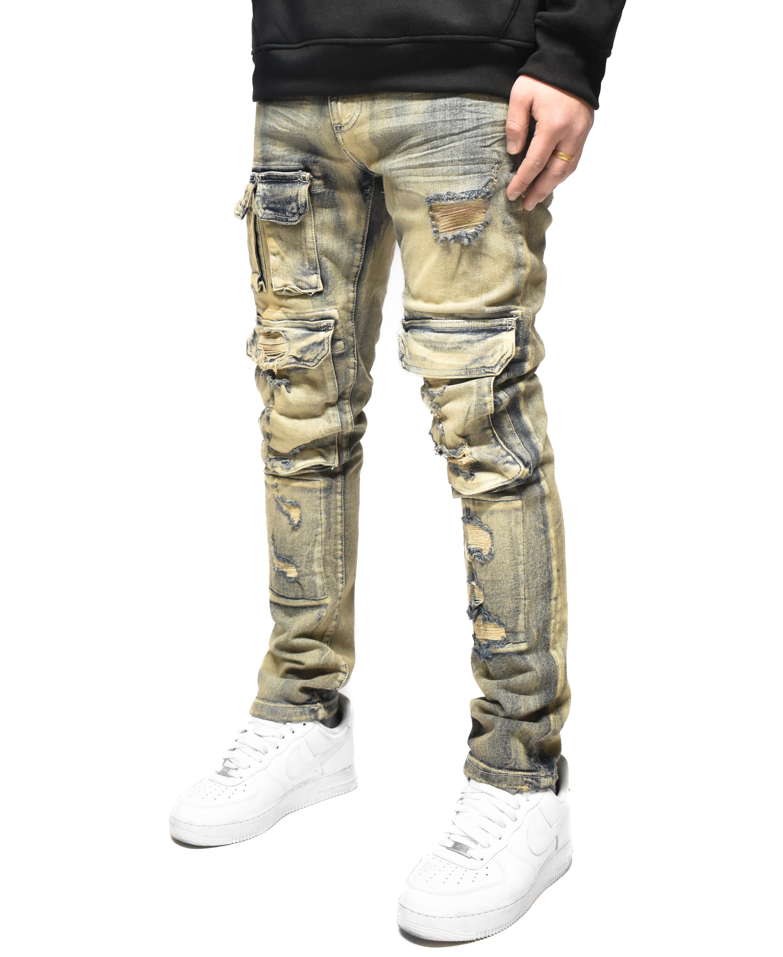 S4415 Ripped Pocket Denim