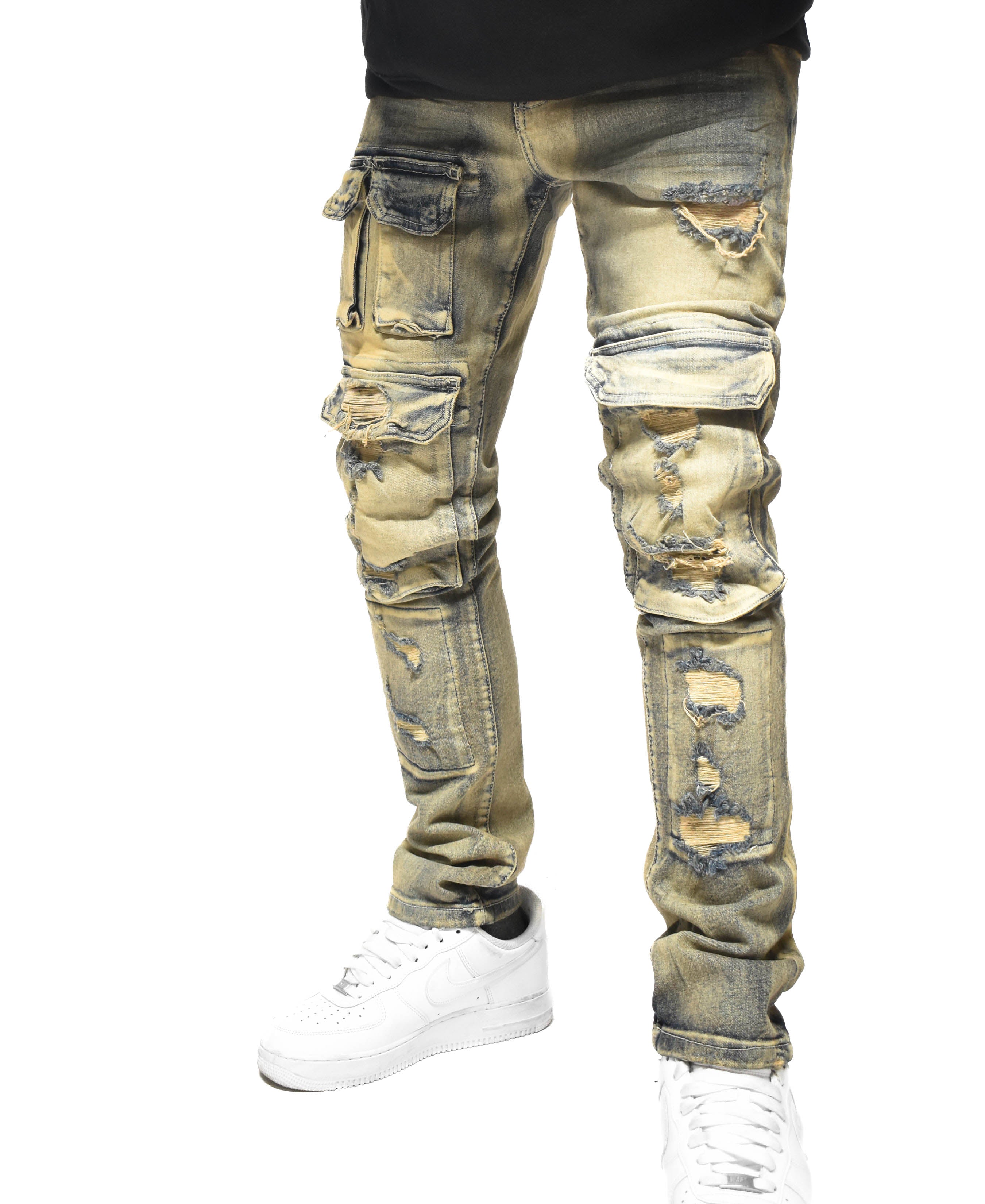 S4415 Ripped Pocket Denim