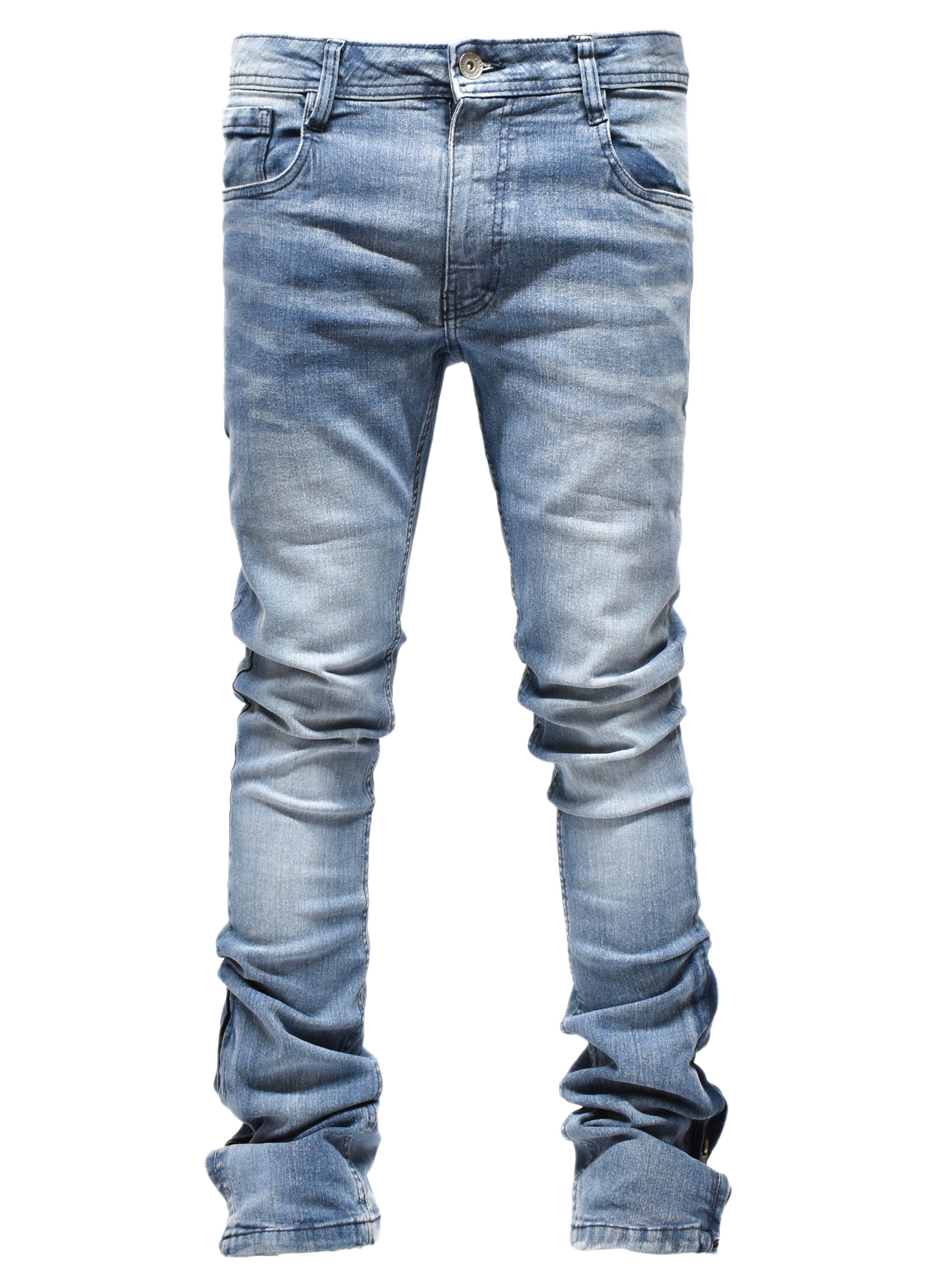 R651 Zip Flared Denim