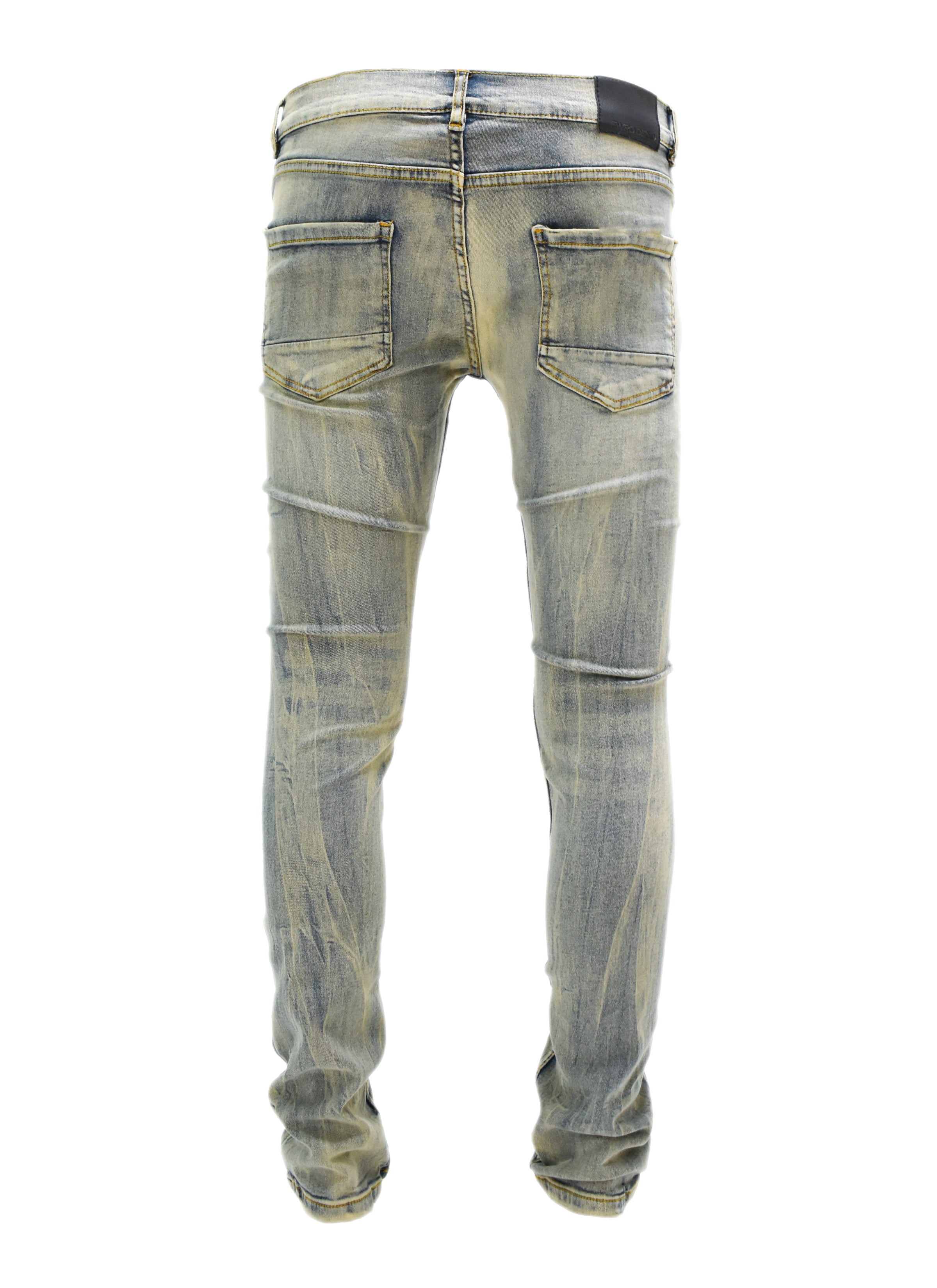 FW33705 Gashed Biker Denim