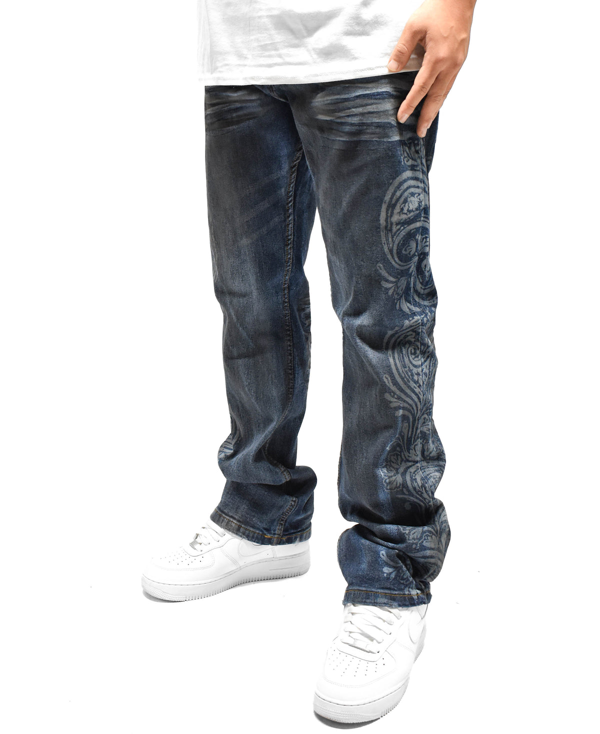 FW33462 Faded Paisley Denim