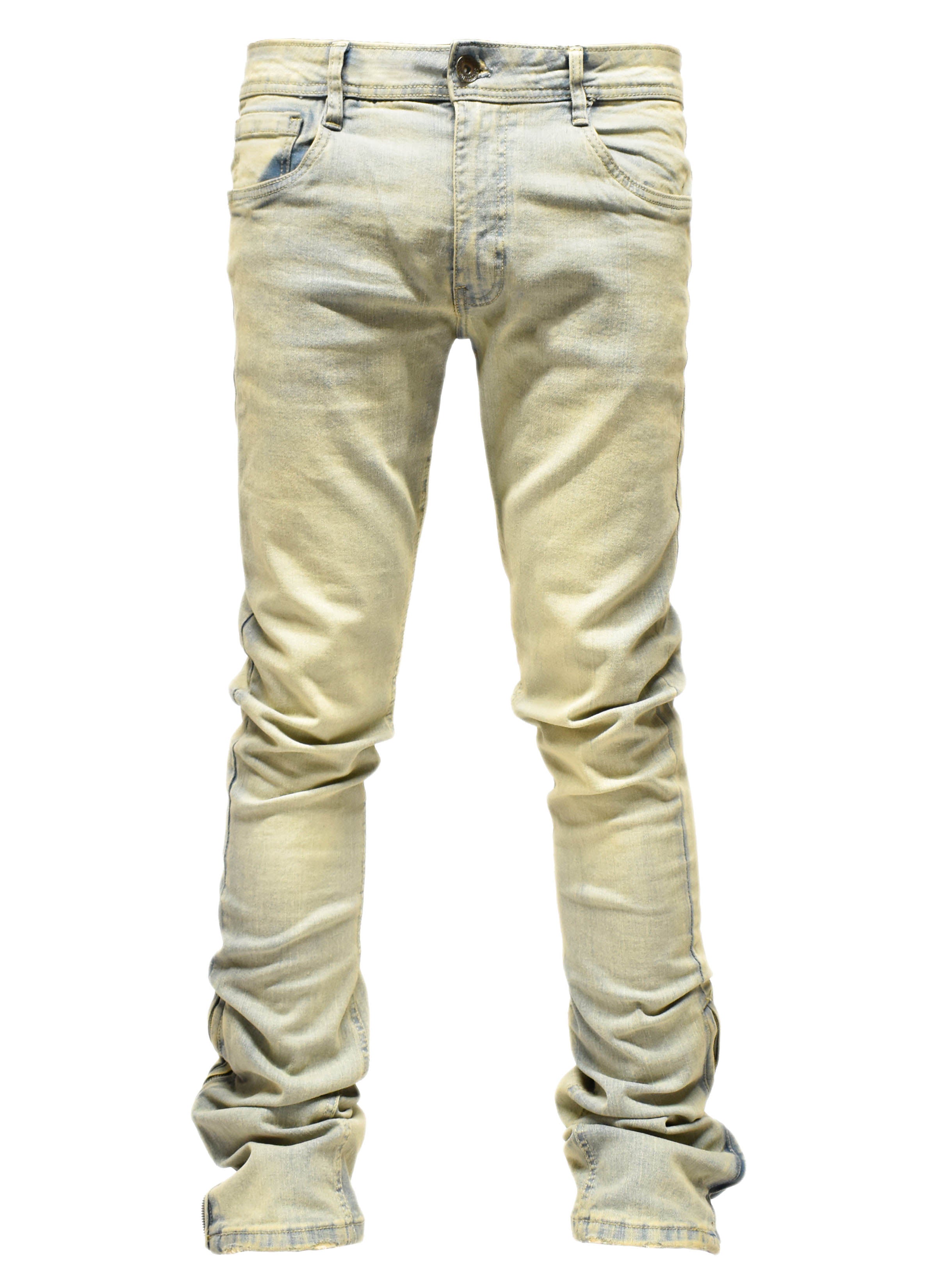 R651 Zip Flared Denim