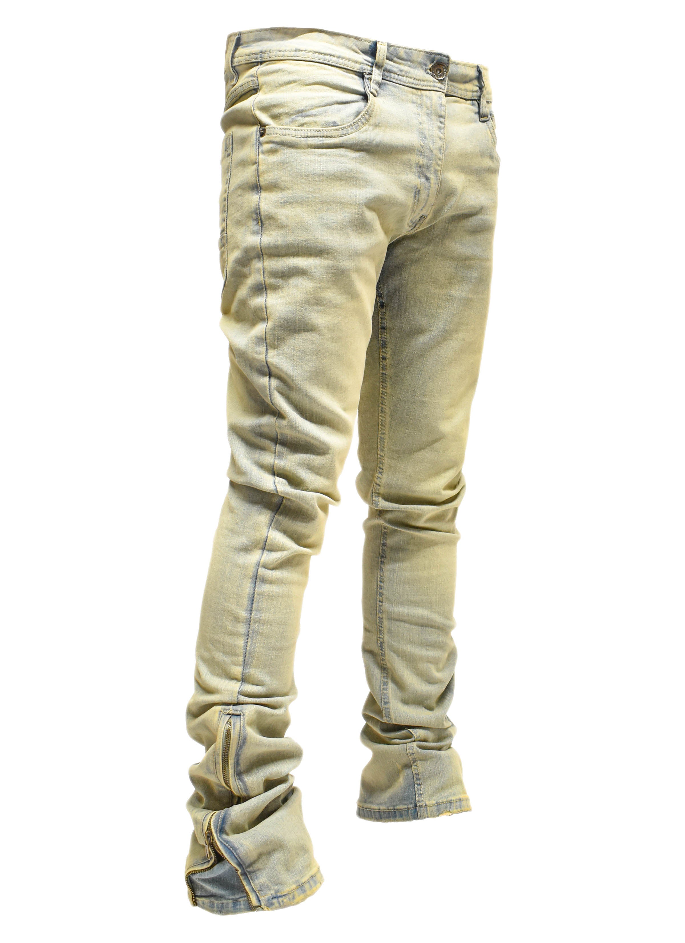 R651 Zip Flared Denim