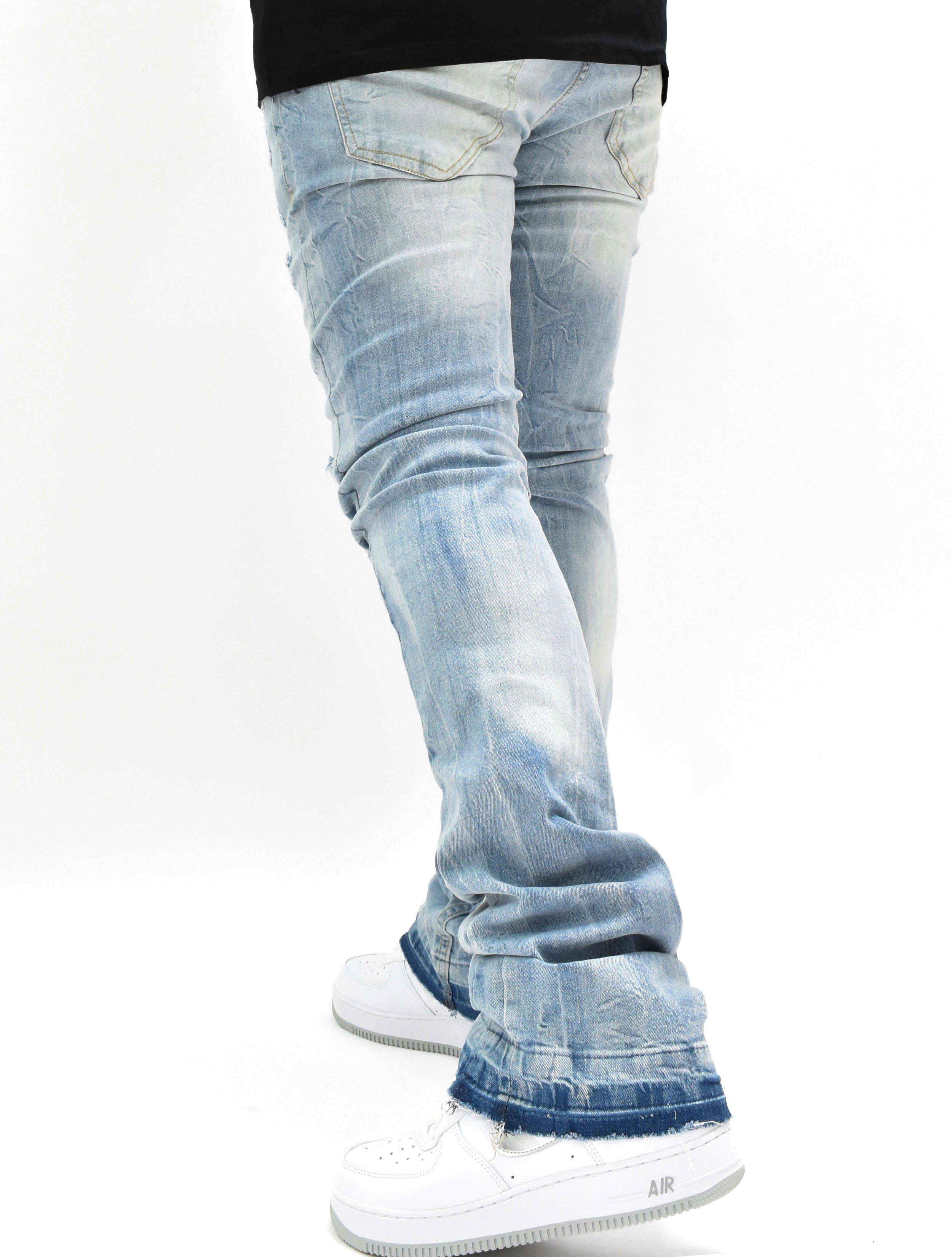 FW33893 Distressed Stacked Denim