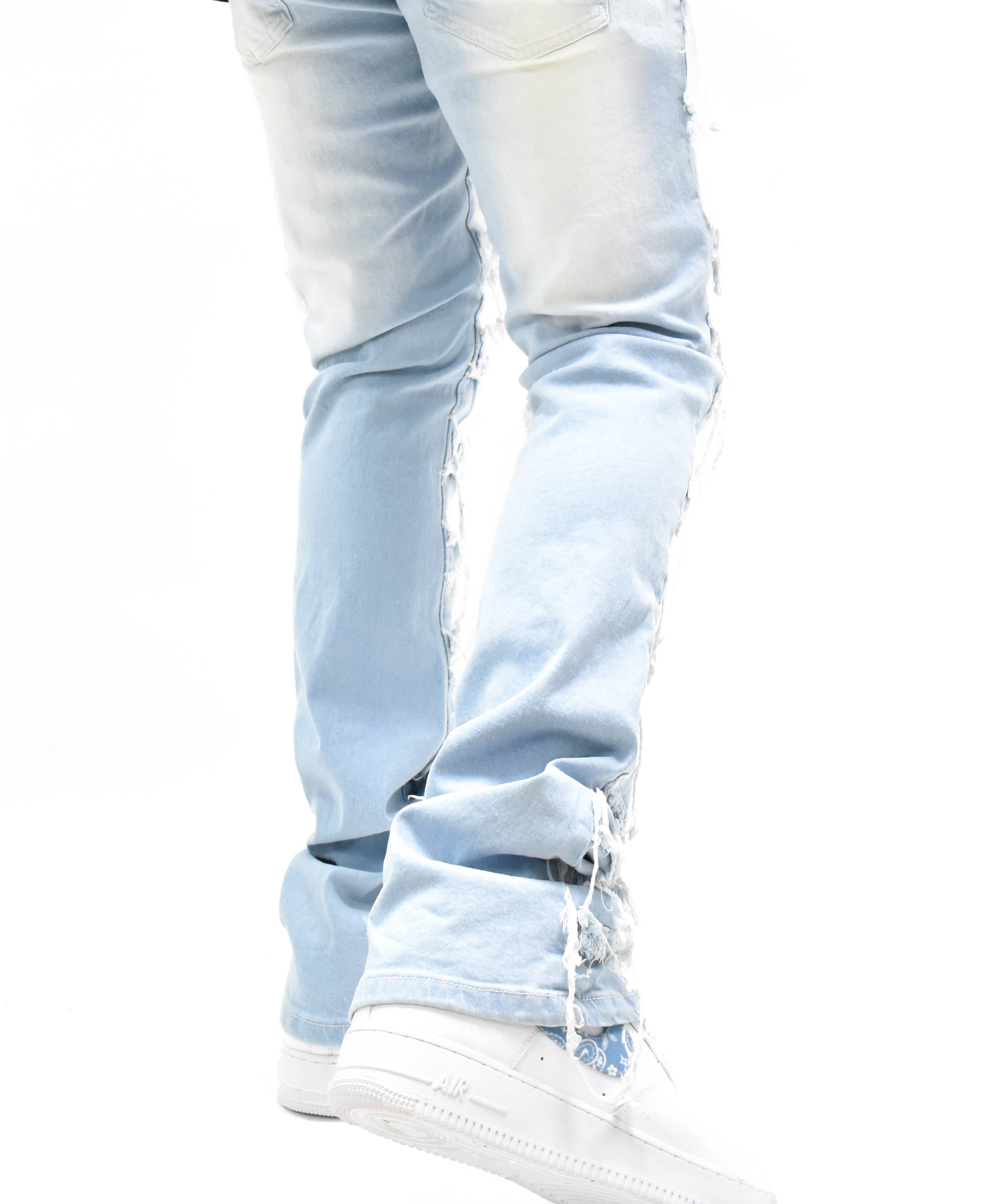S3016 Distressed Stack Denim
