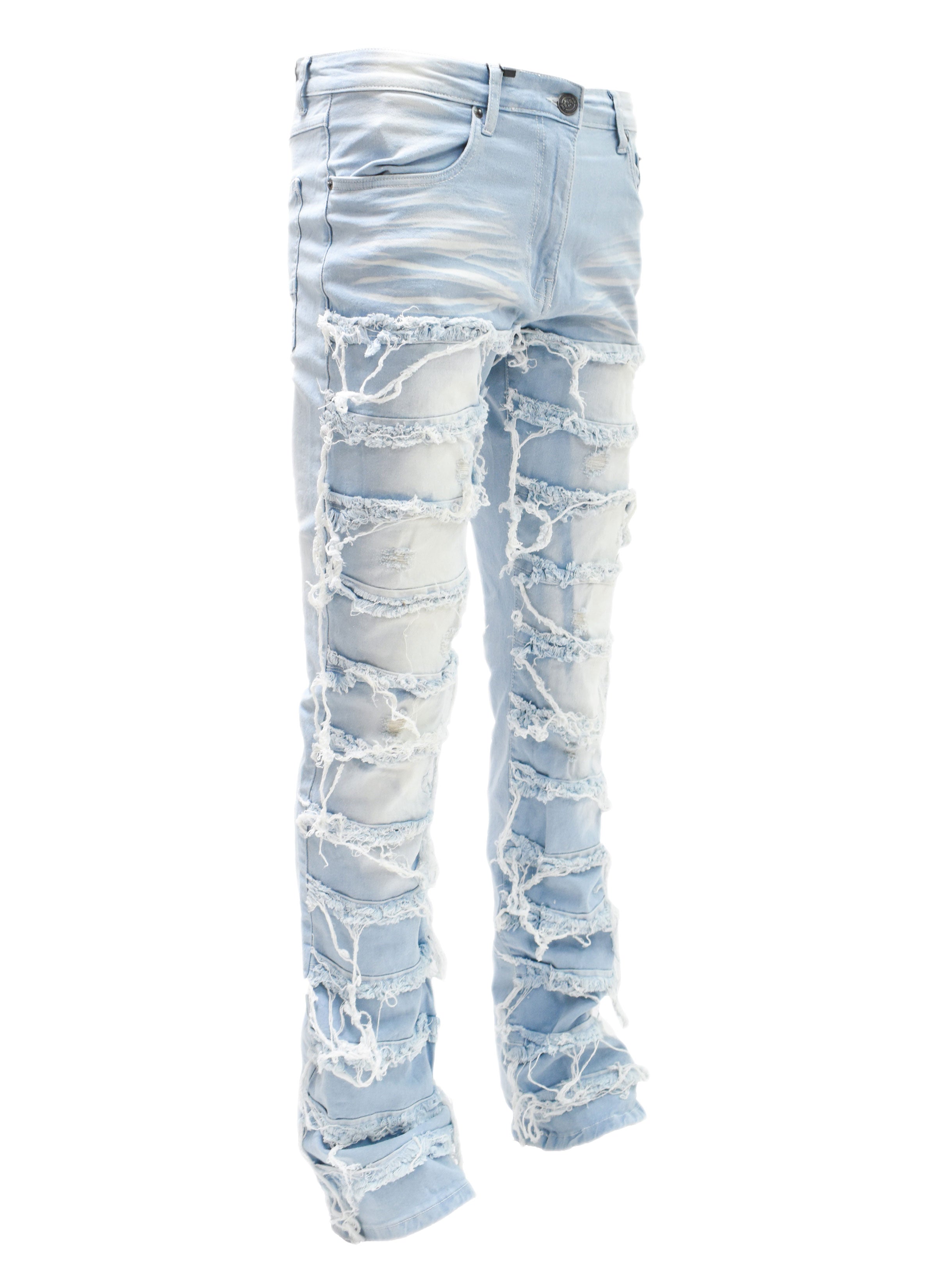 S3016 Distressed Stack Denim