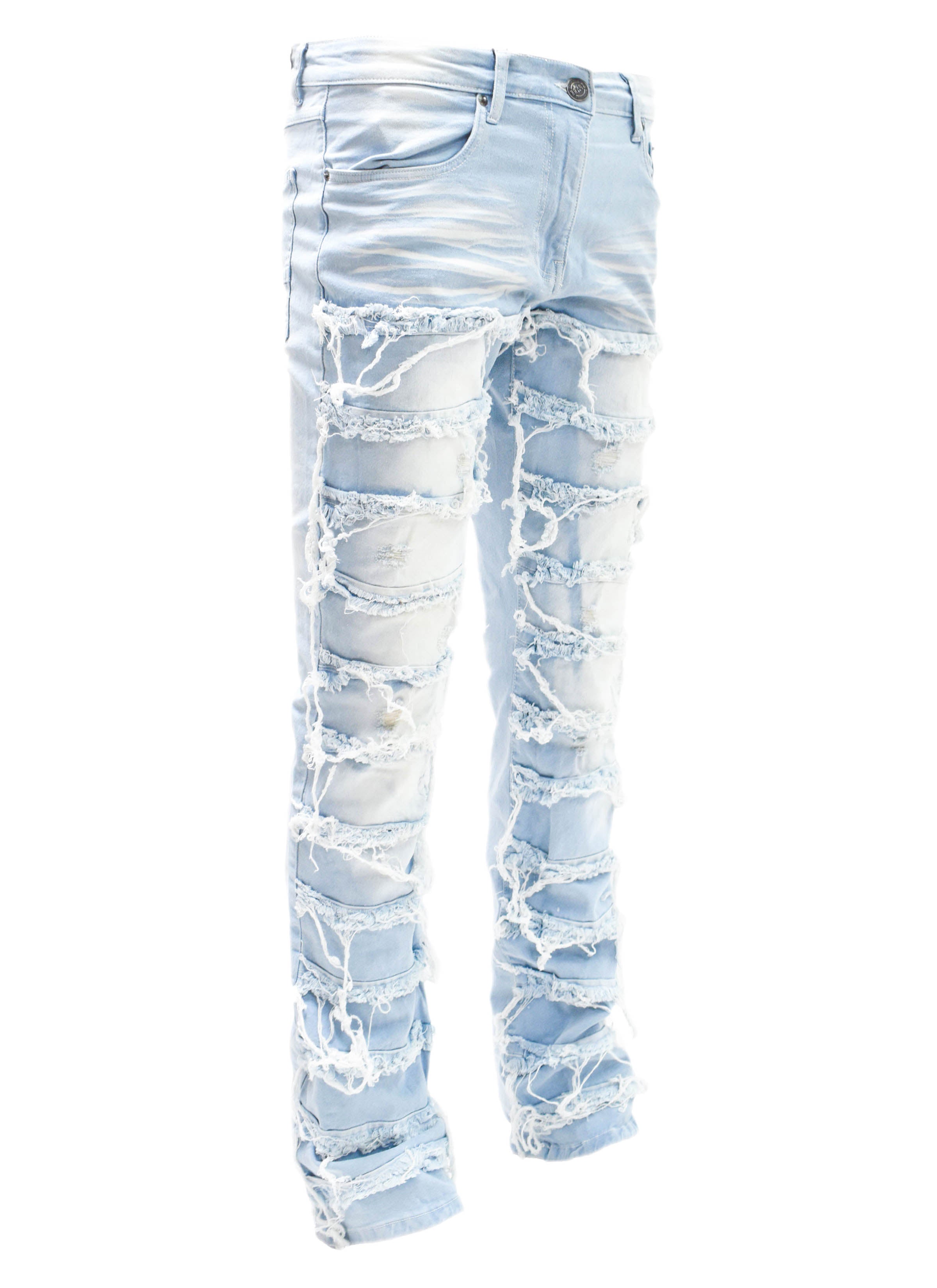 S3016 Distressed Stack Denim