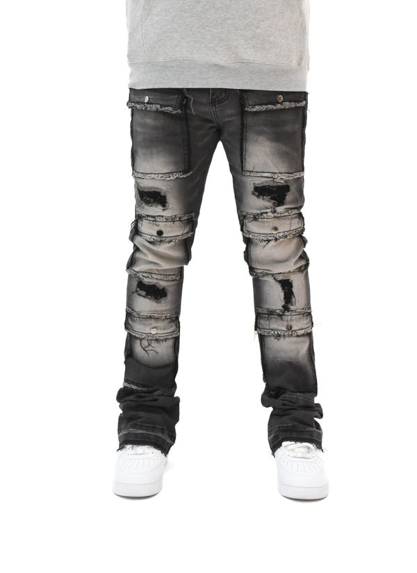 S3691 Washed Stacked Denim