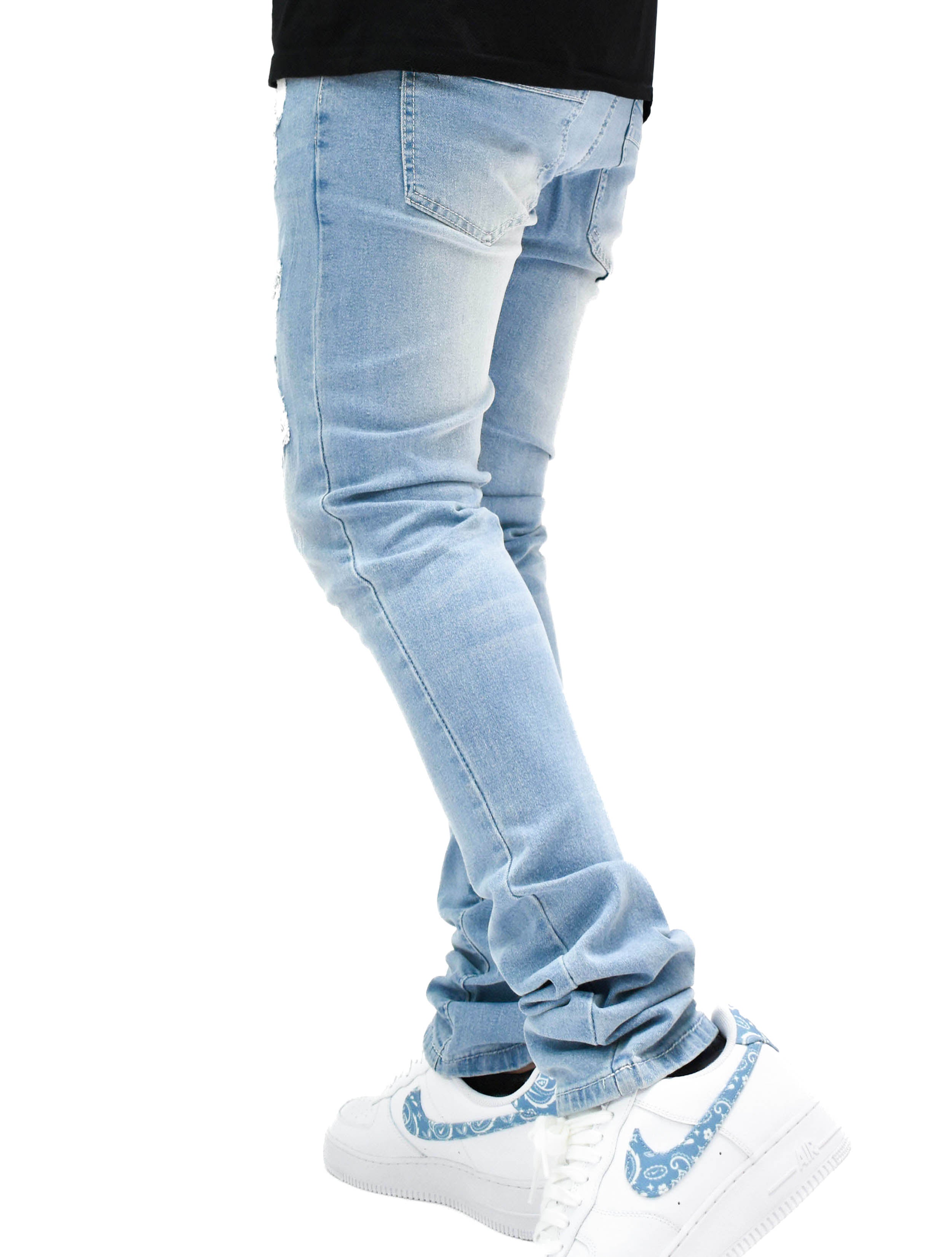MS11319 Ripped Fade Denim