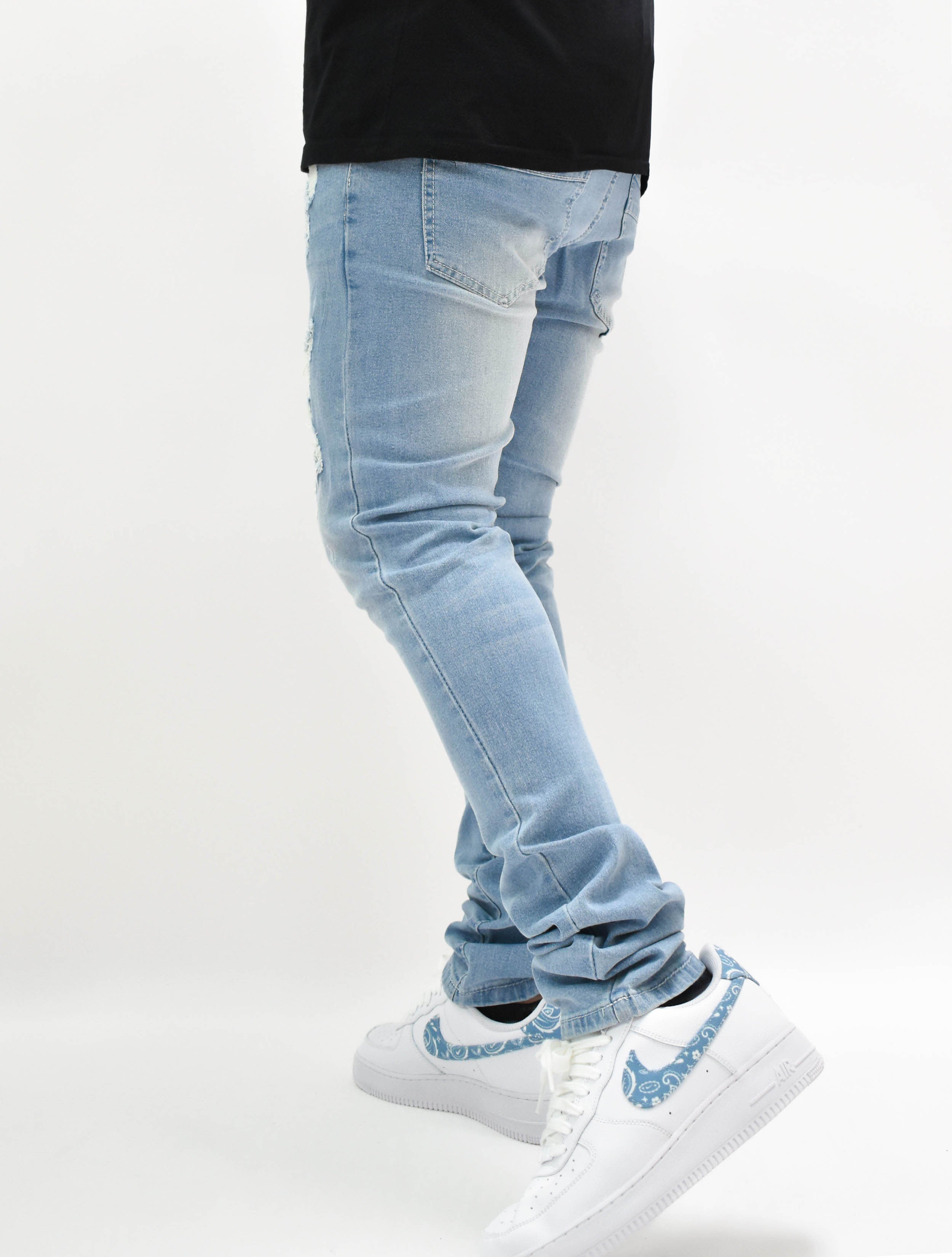 MS11319 Ripped Fade Denim