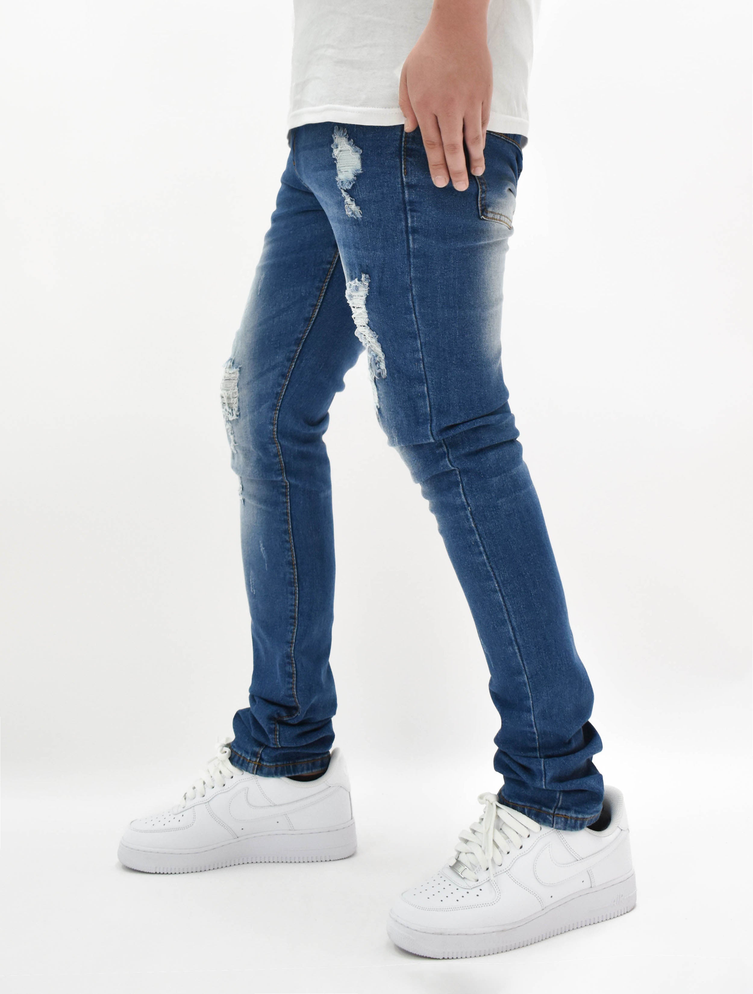 MS11319 Ripped Fade Denim