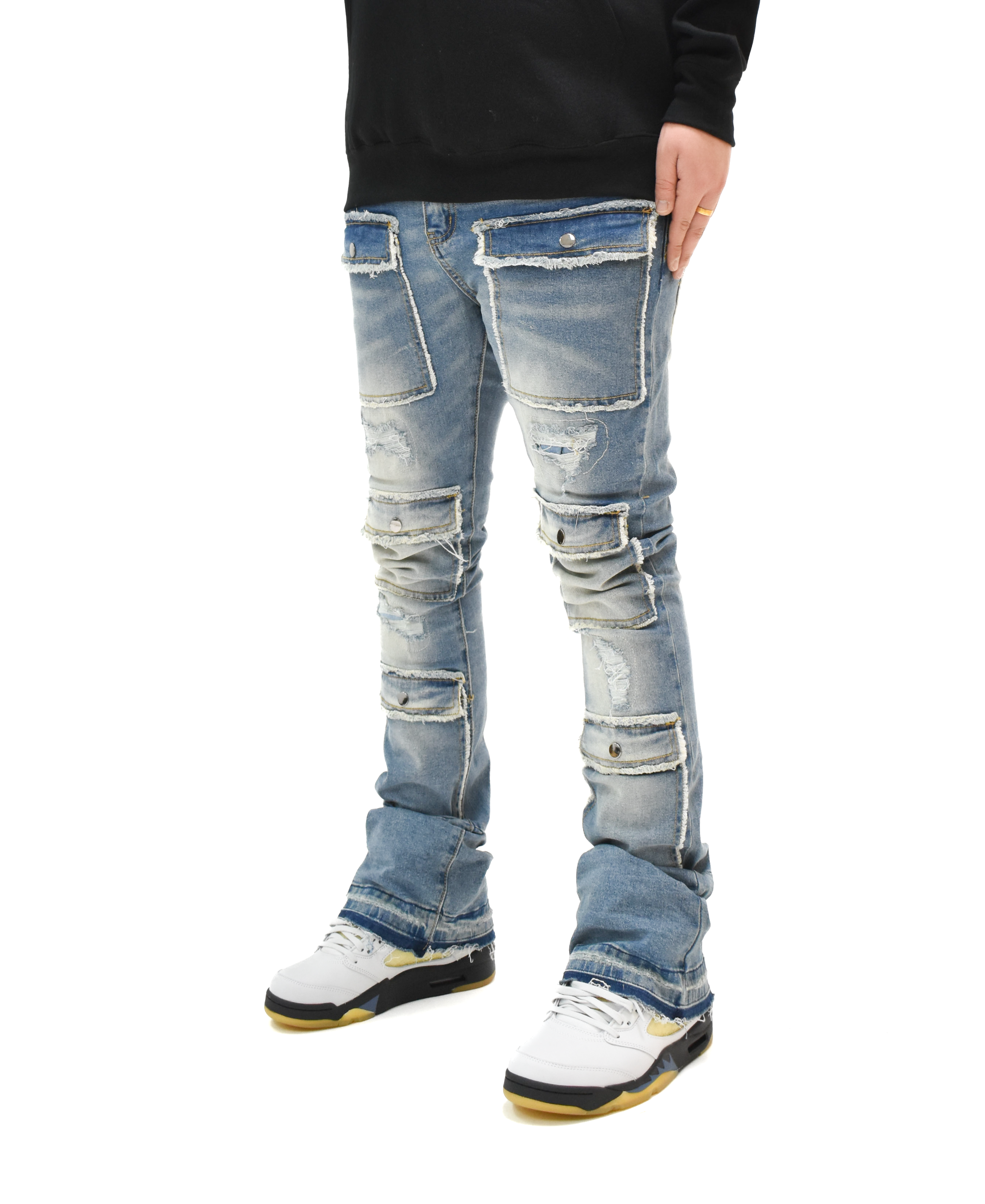 S3691 Washed Stacked Denim