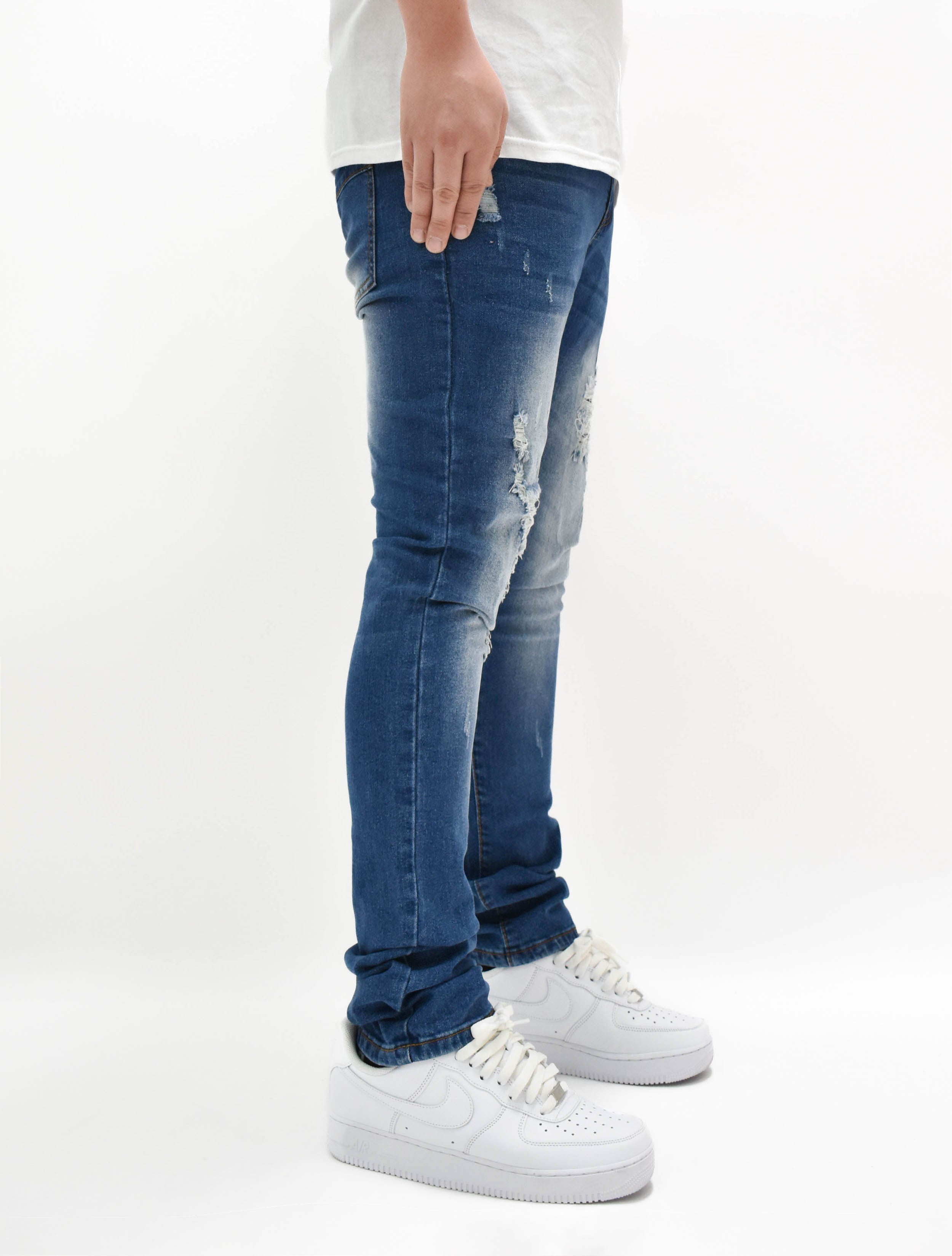 MS11319 Ripped Fade Denim