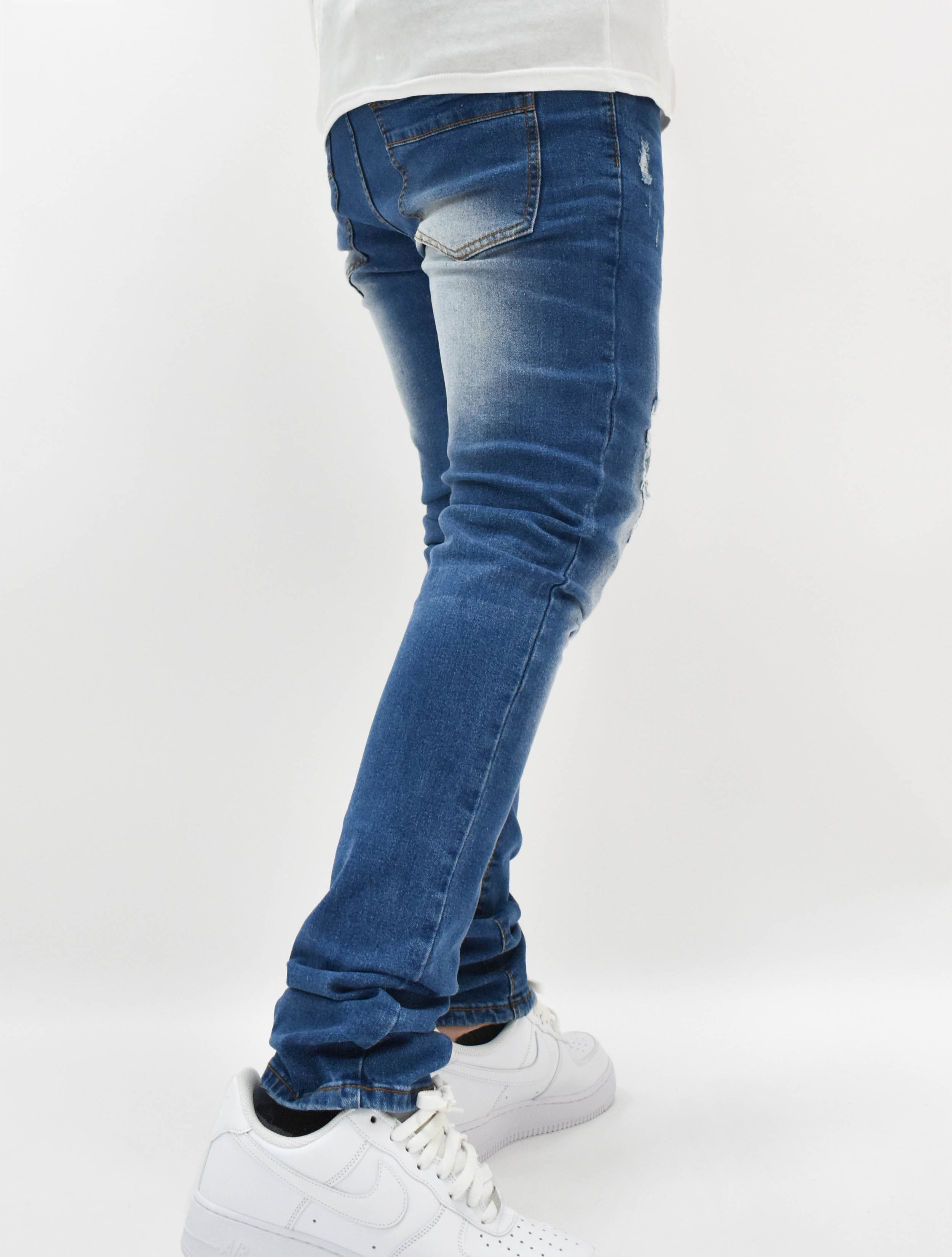 MS11319 Ripped Fade Denim