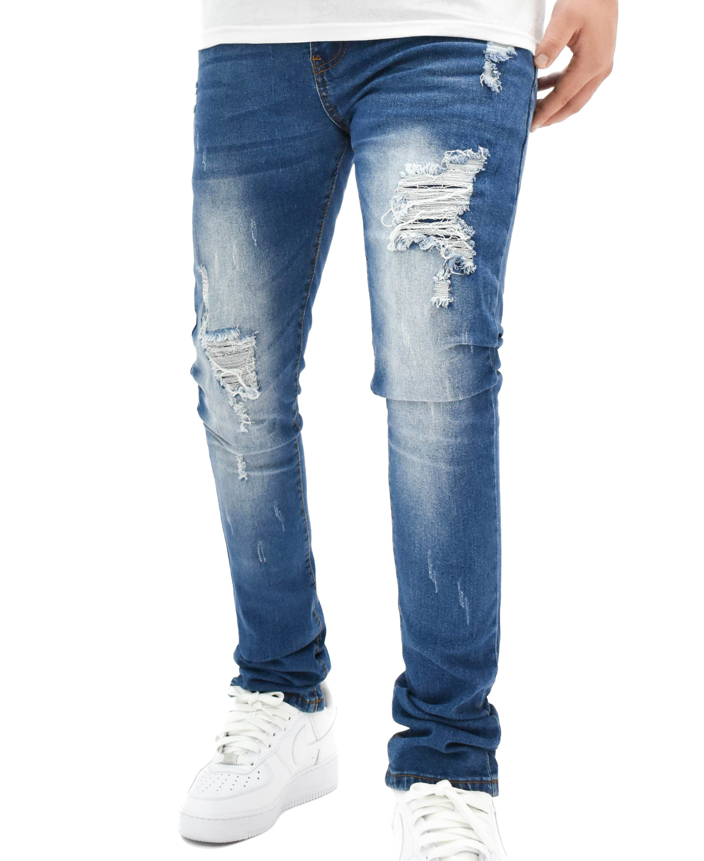 MS11319 Ripped Fade Denim