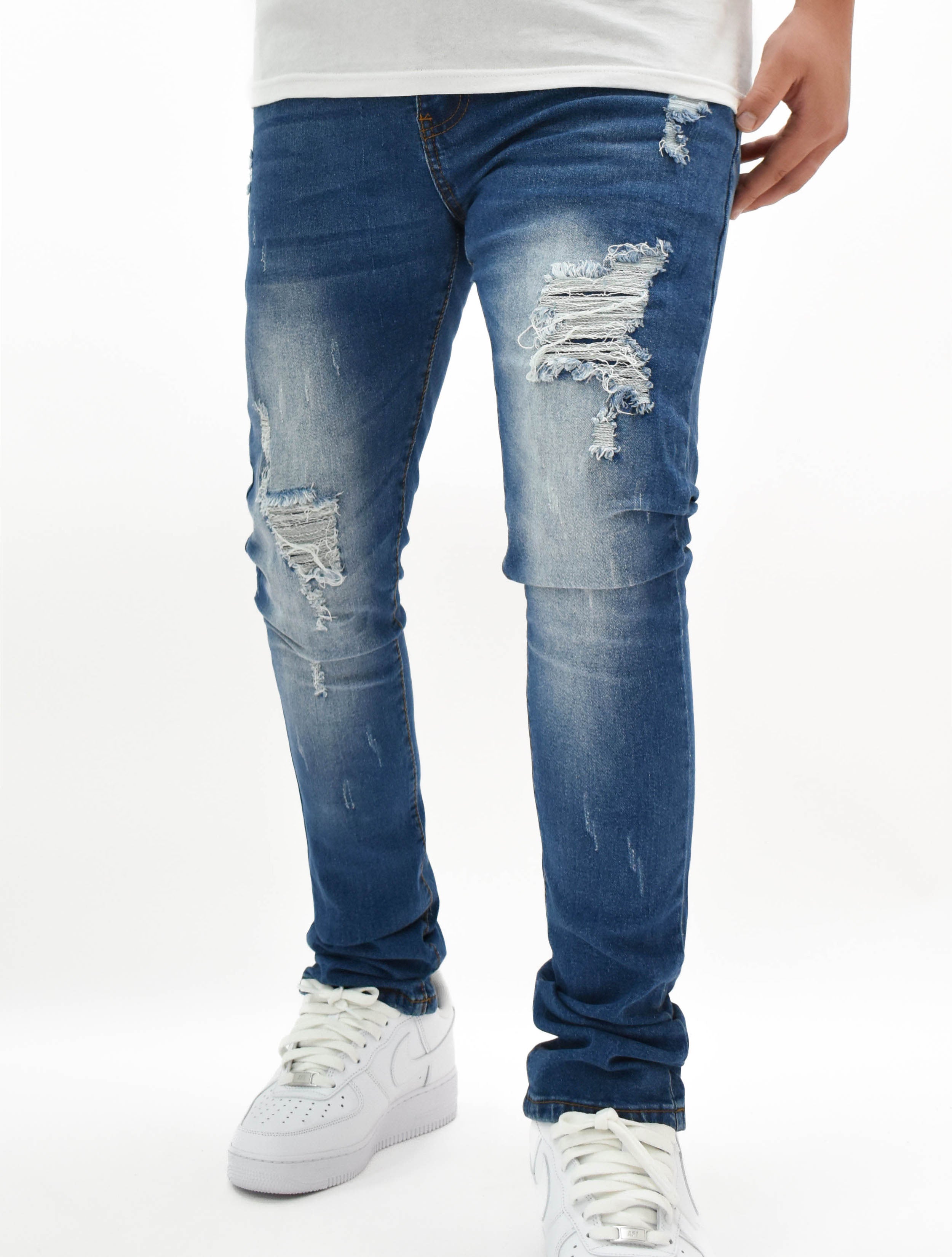 MS11319 Ripped Fade Denim