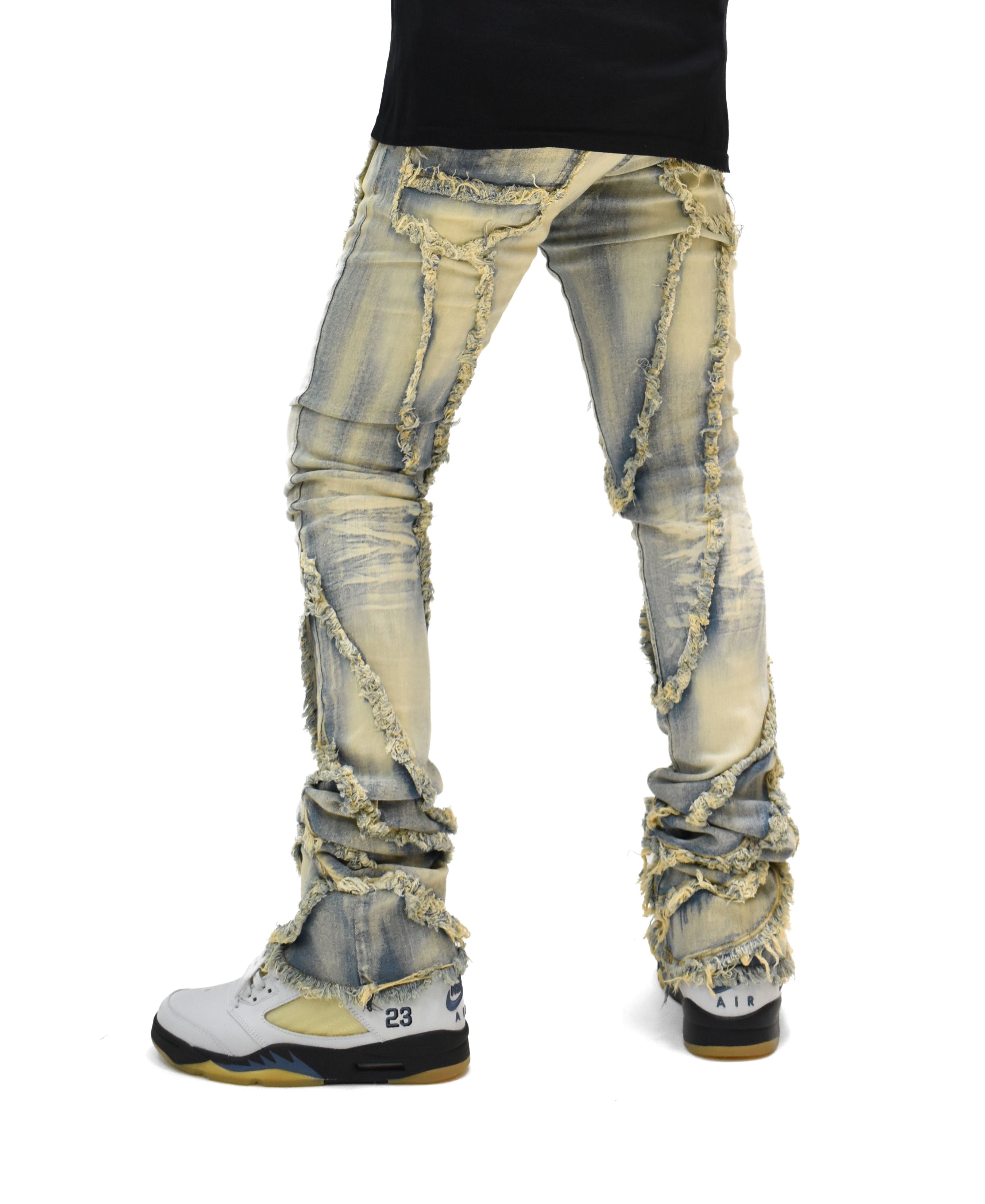 FW33090 Wavy Stacked Denim