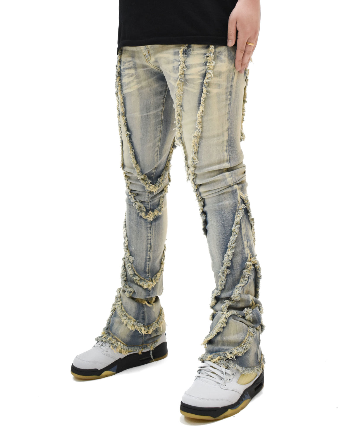 FW33090 Wavy Stacked Denim