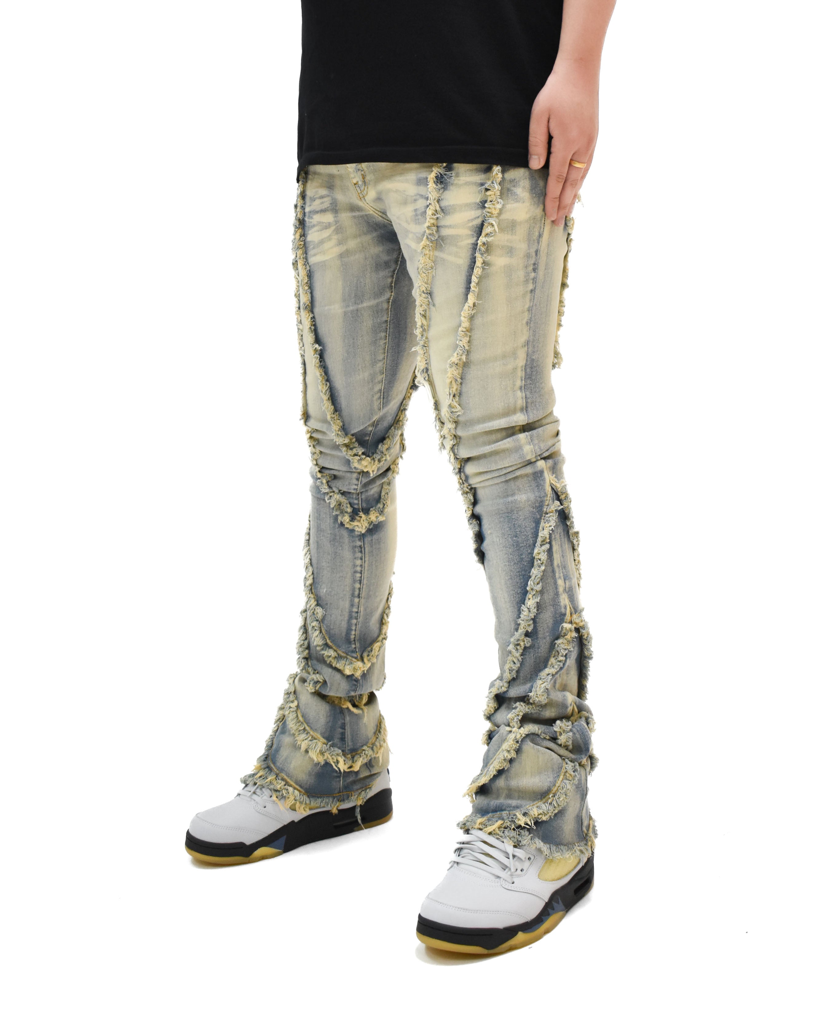 FW33090 Wavy Stacked Denim