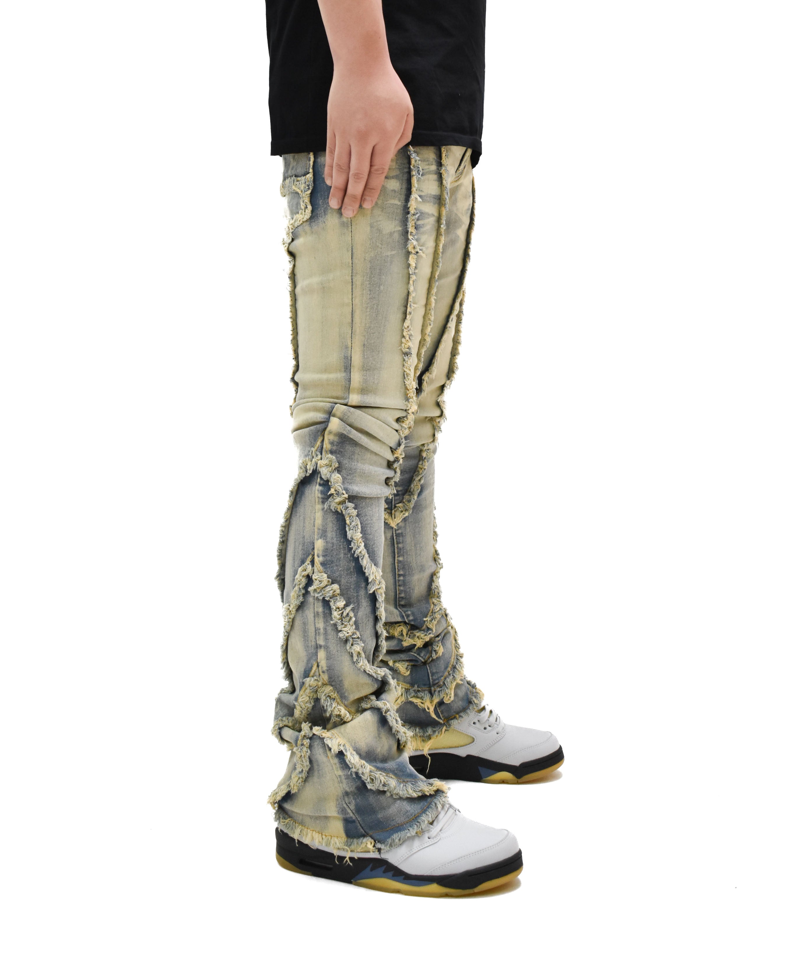 FW33090 Wavy Stacked Denim