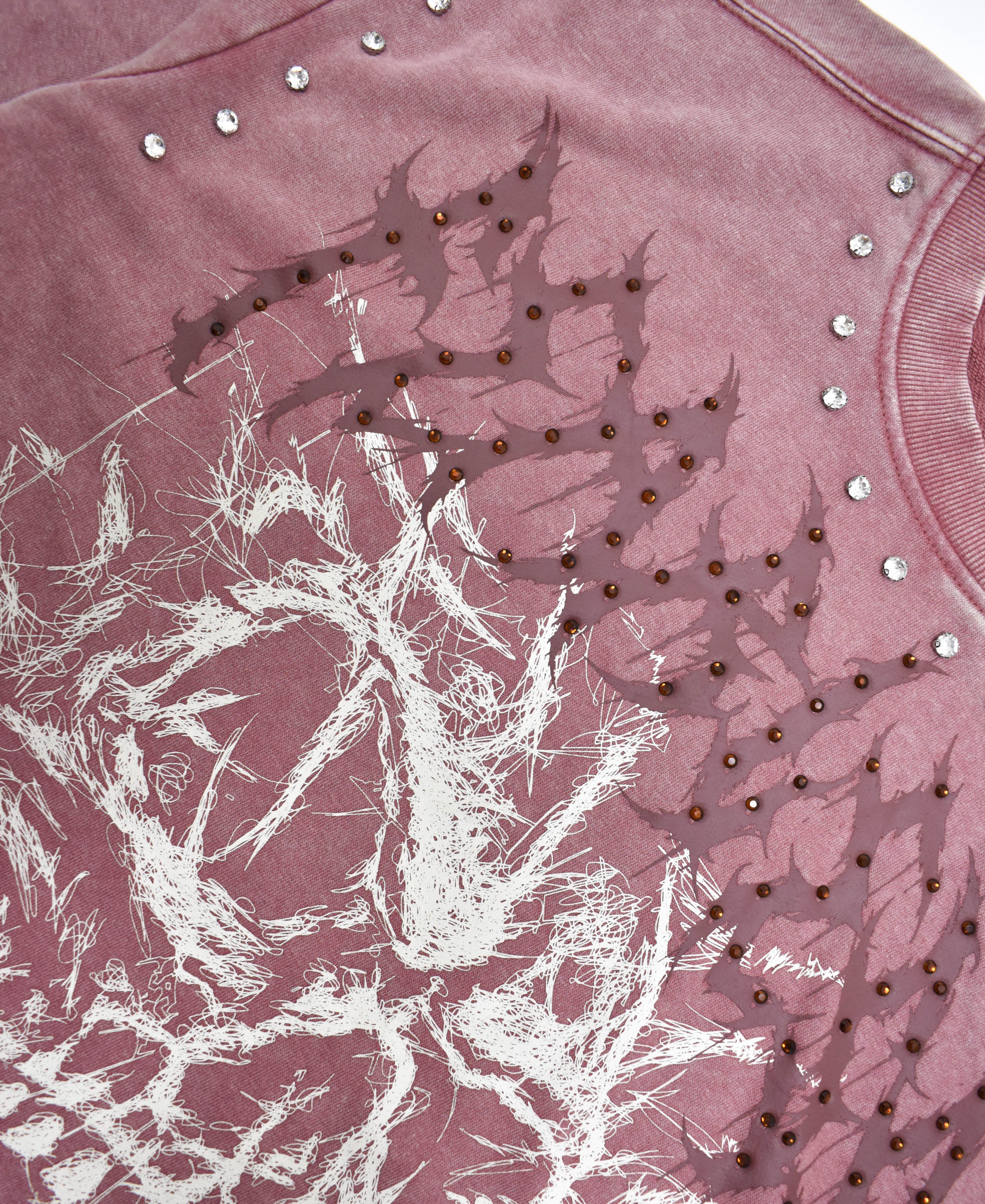 Fearless Rhinestone Crop Tee