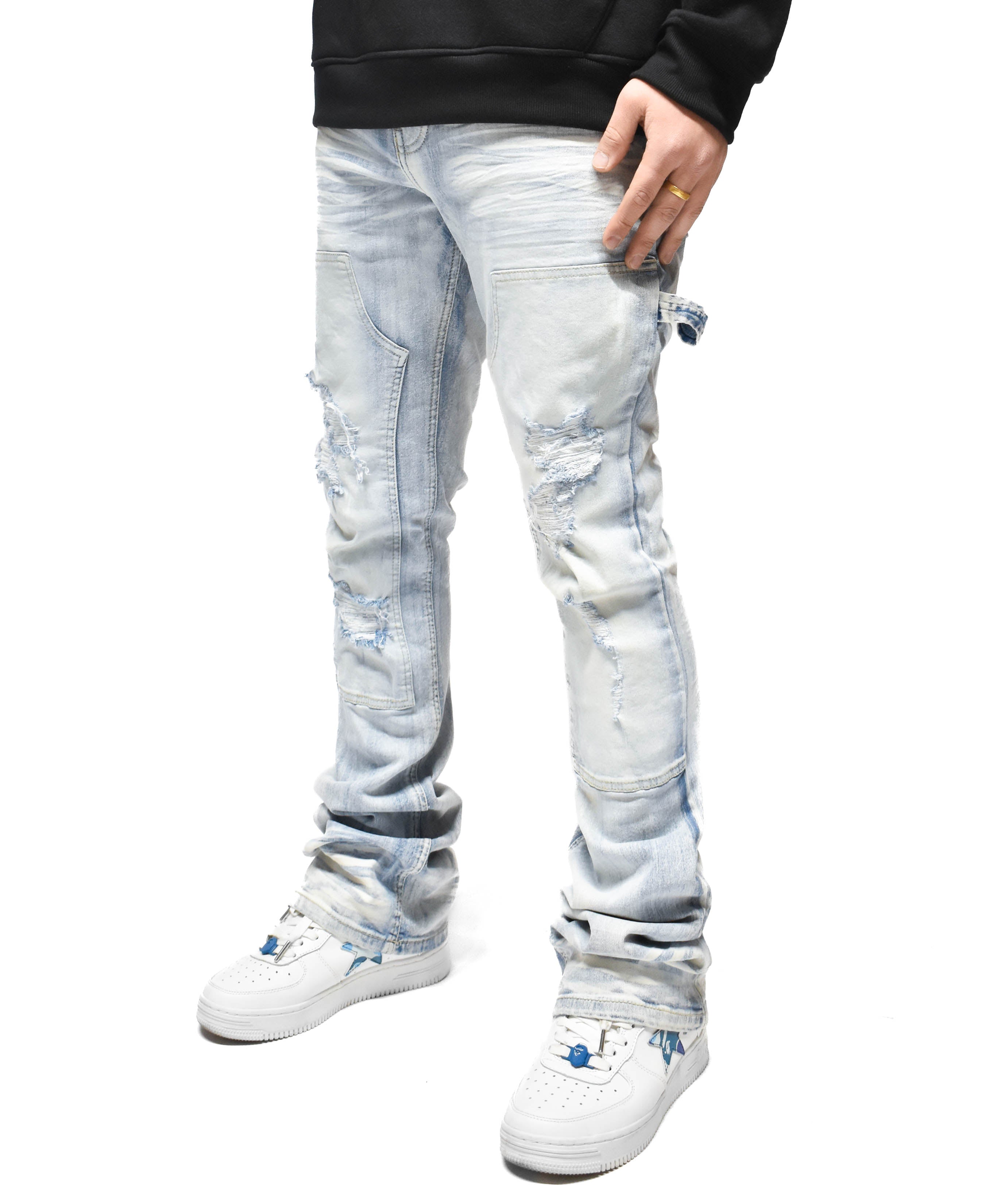 S4434 Ripped Utility Denim