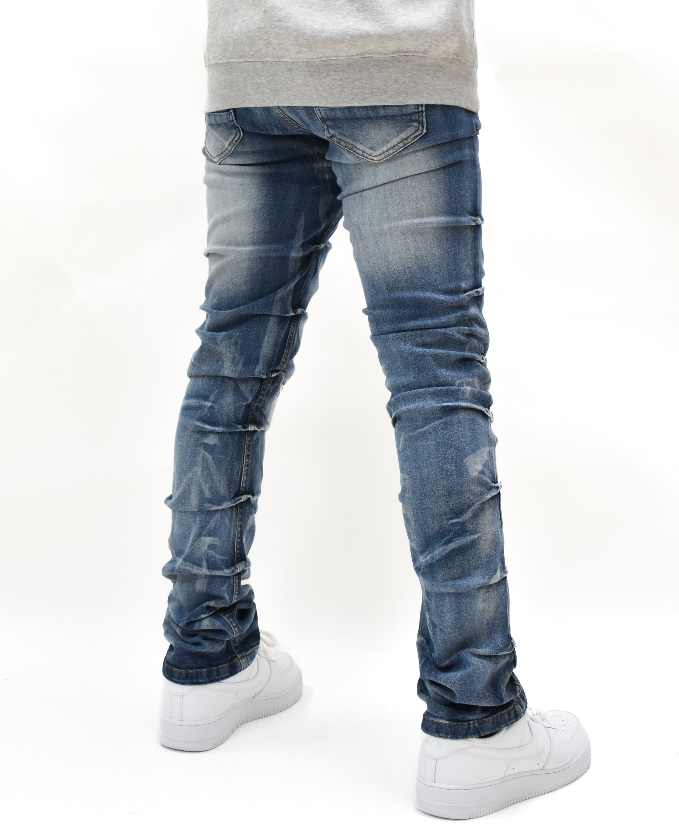 G24011 Ruched Rip Denim