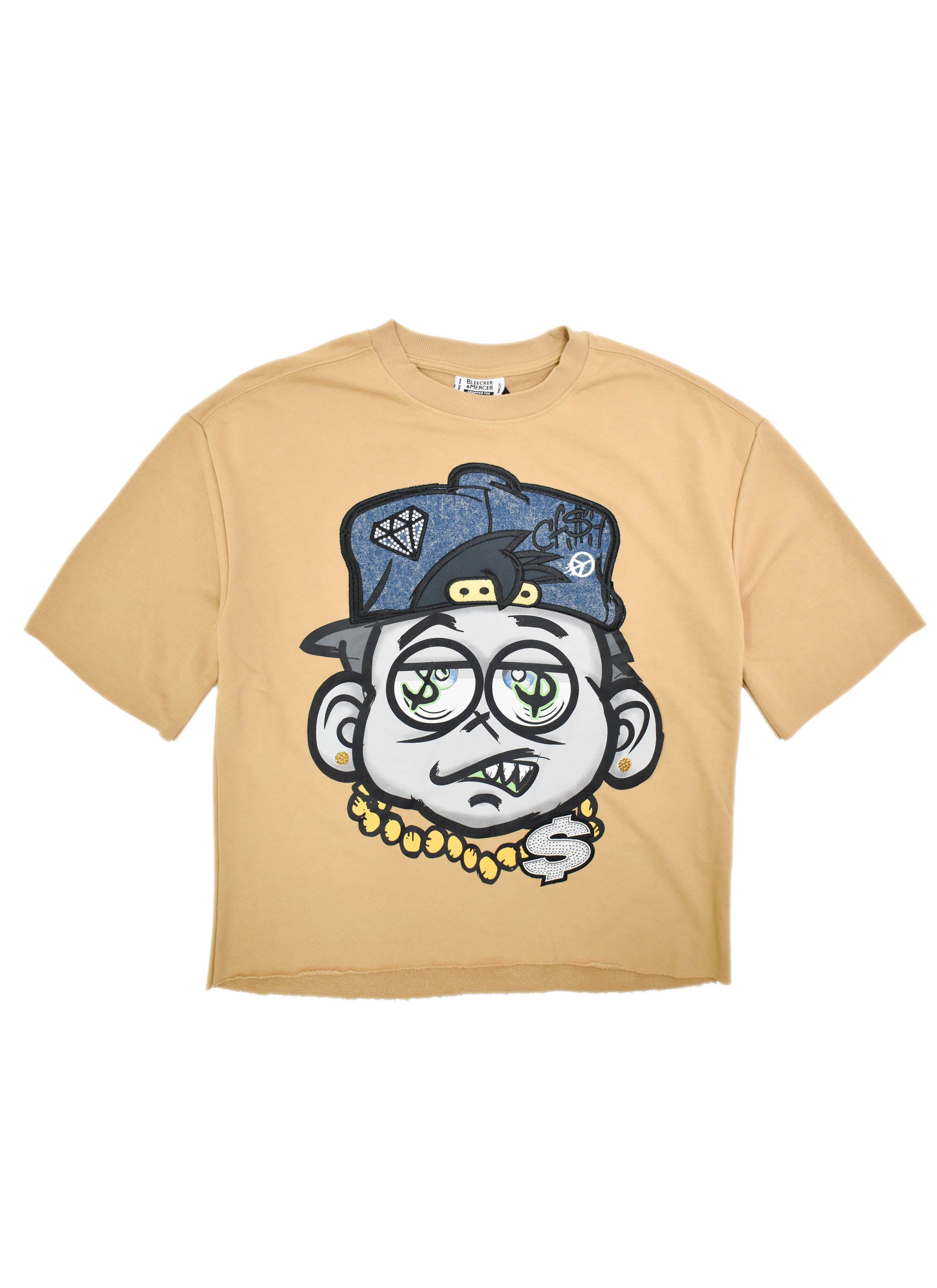 Cashface Rhinestone Crop Tee