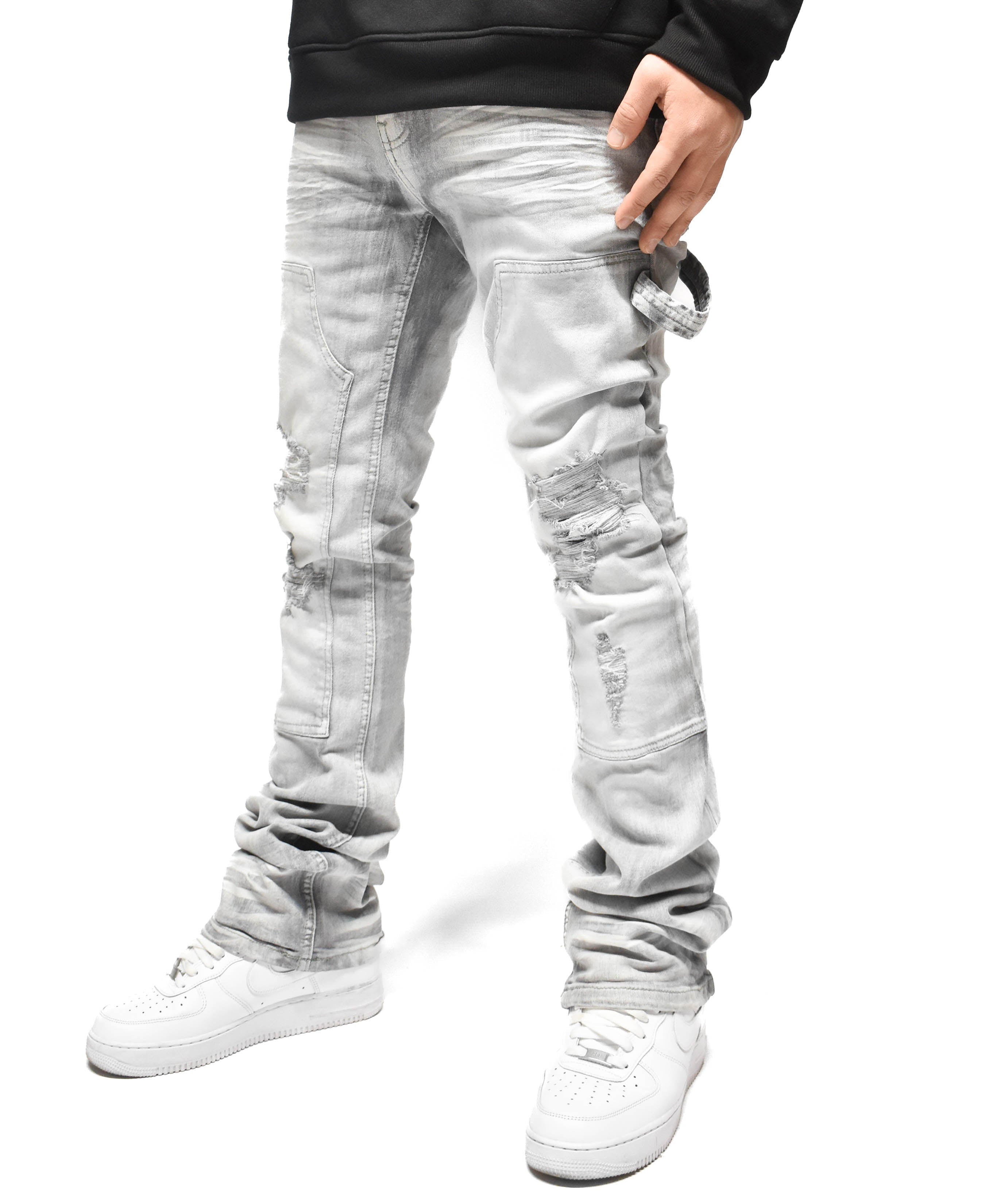S4434 Ripped Utility Denim