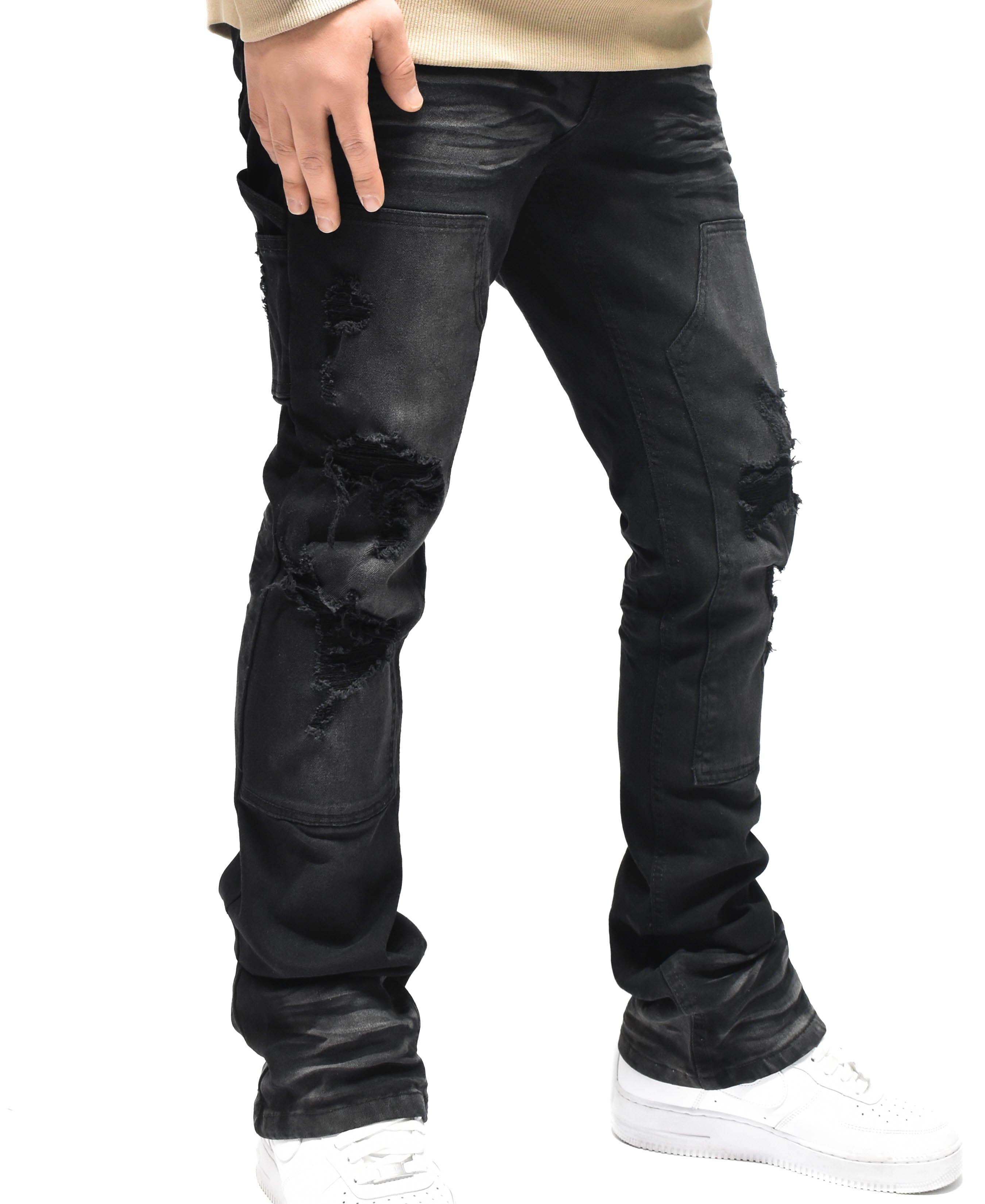 S4434 Ripped Utility Denim