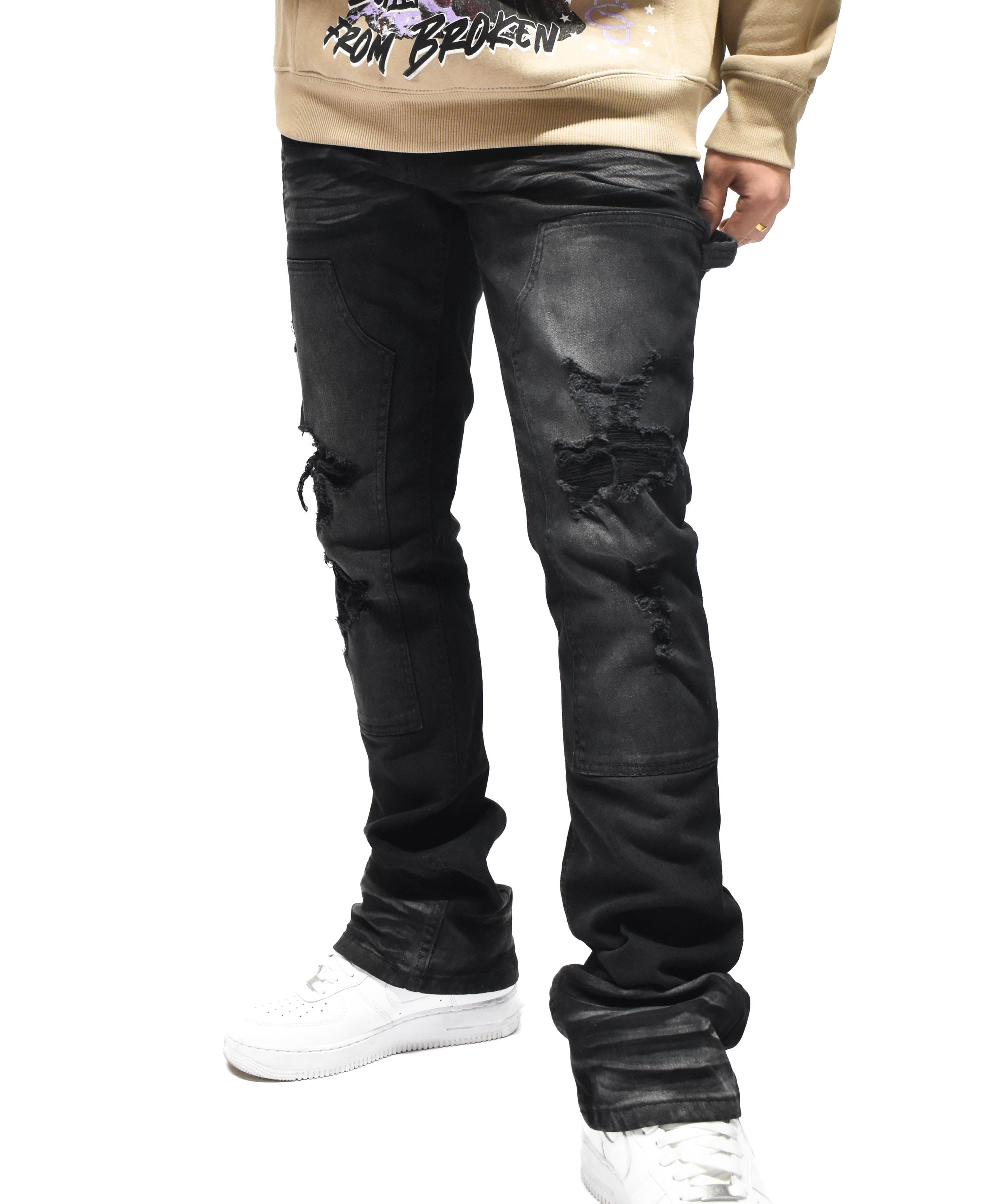 S4434 Ripped Utility Denim