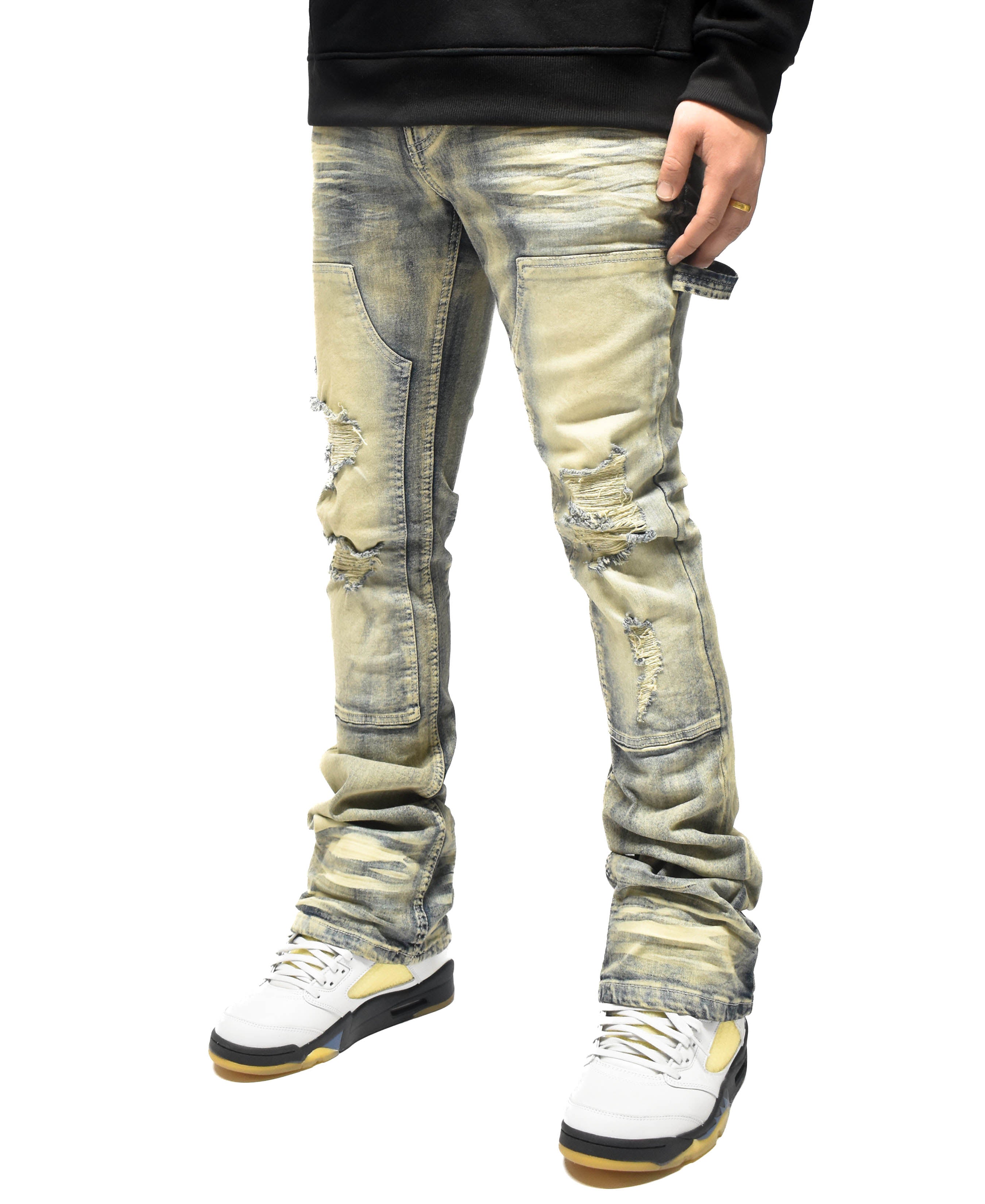 S4434 Ripped Utility Denim