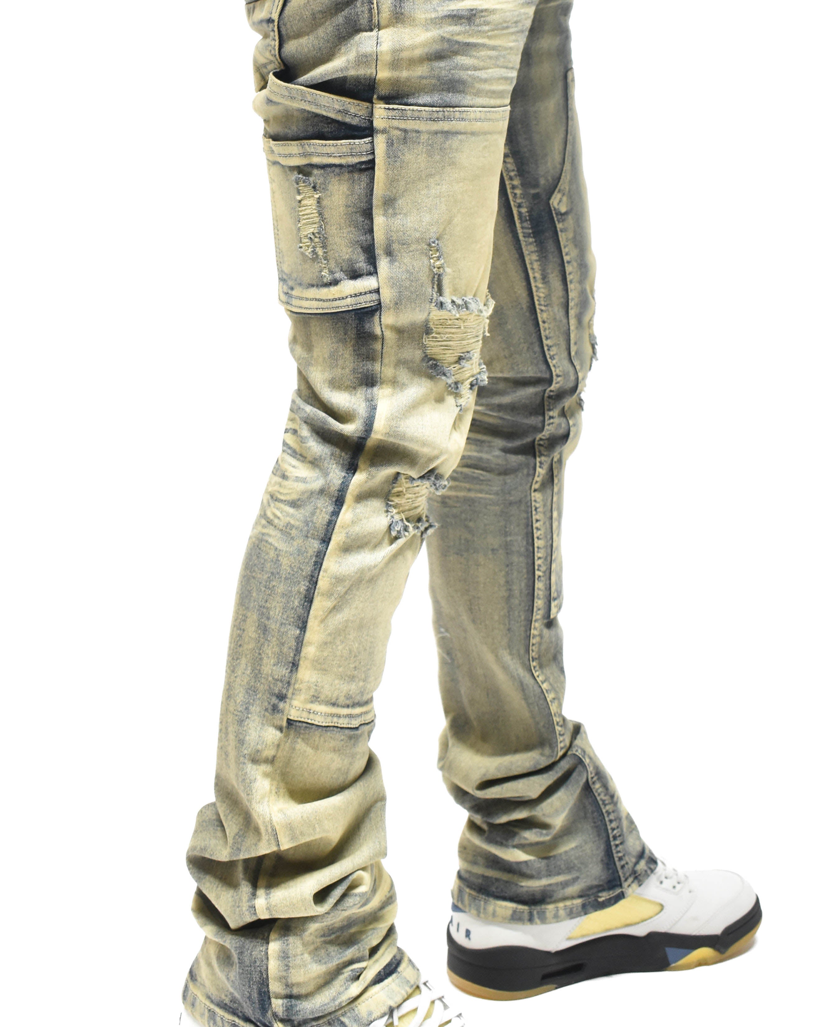 S4434 Ripped Utility Denim