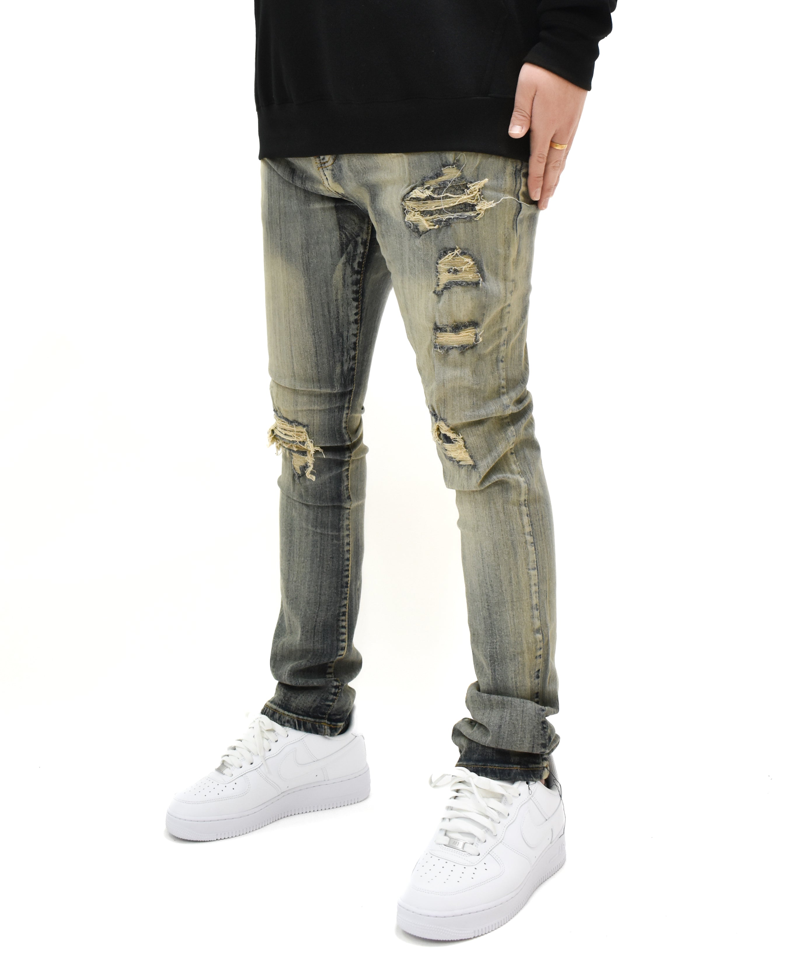 LV6102 Ripped Denim