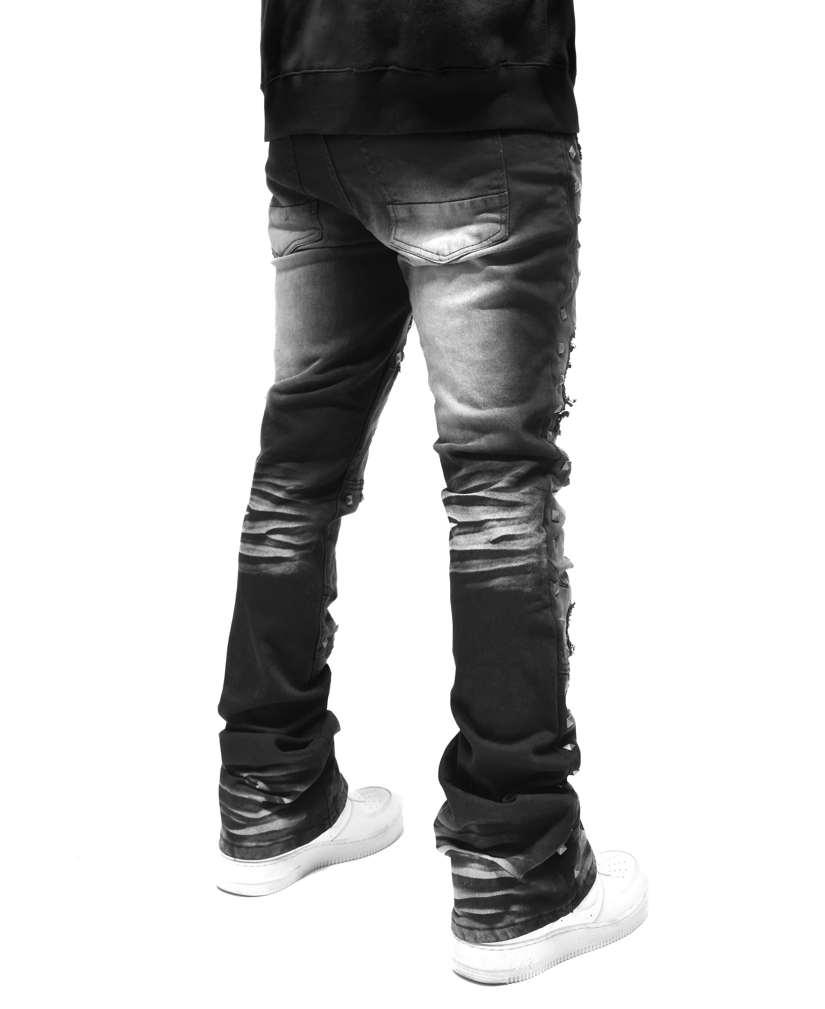 T4131 Stud Flare Denim