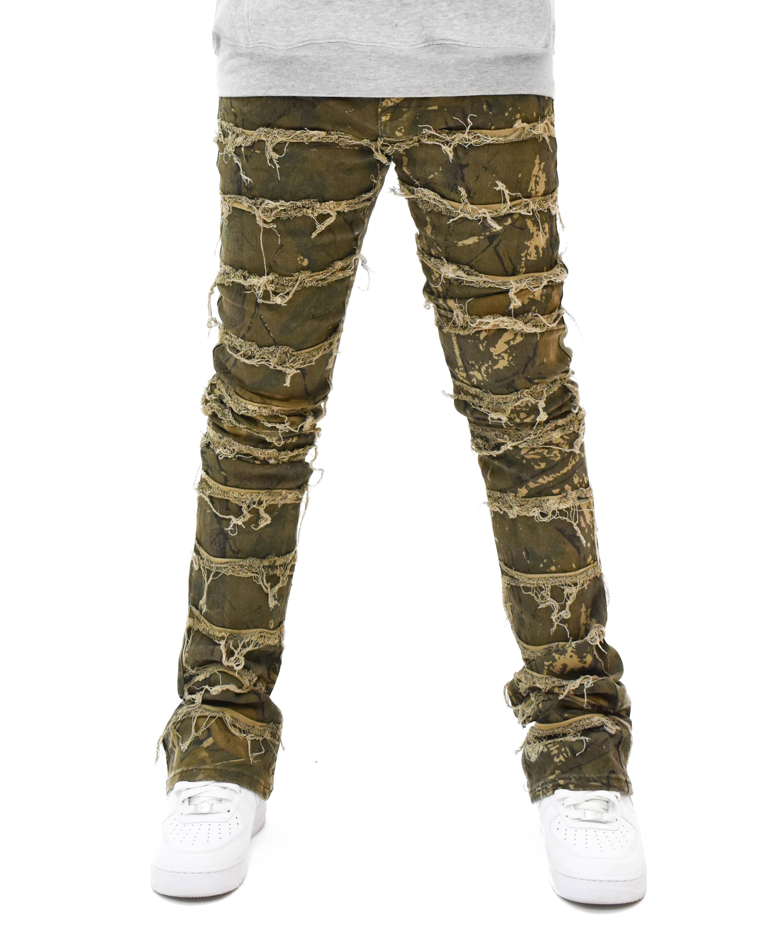 S2107 Distressed Stacked Denim