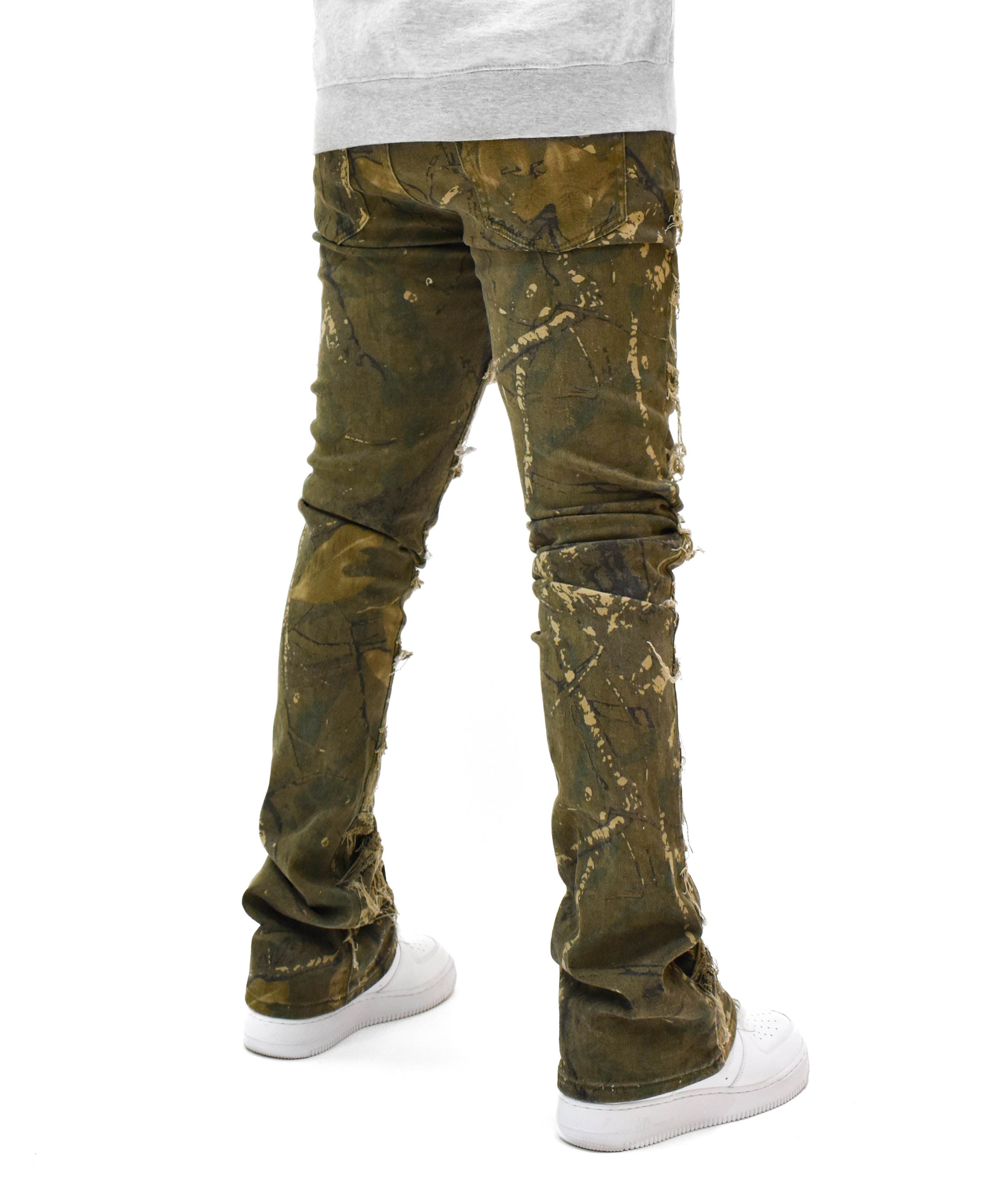 S2107 Distressed Stacked Denim