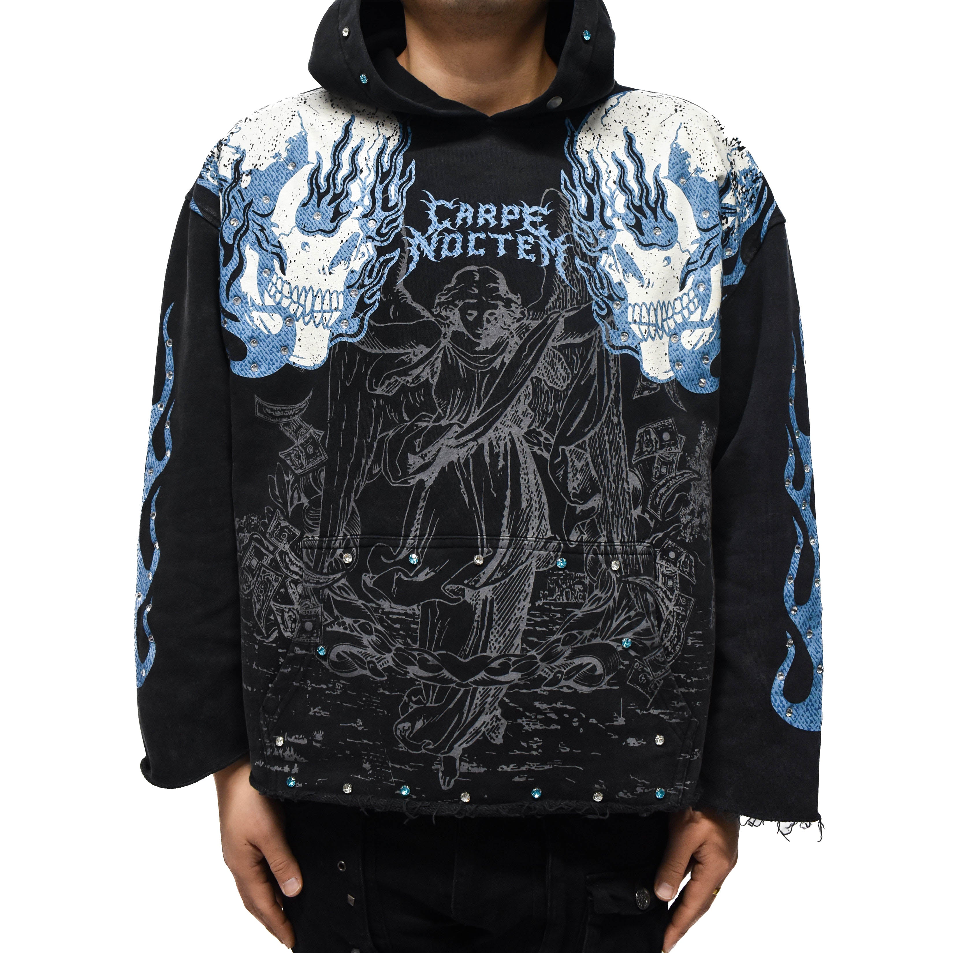 T5255 Stone Skull Hoodie