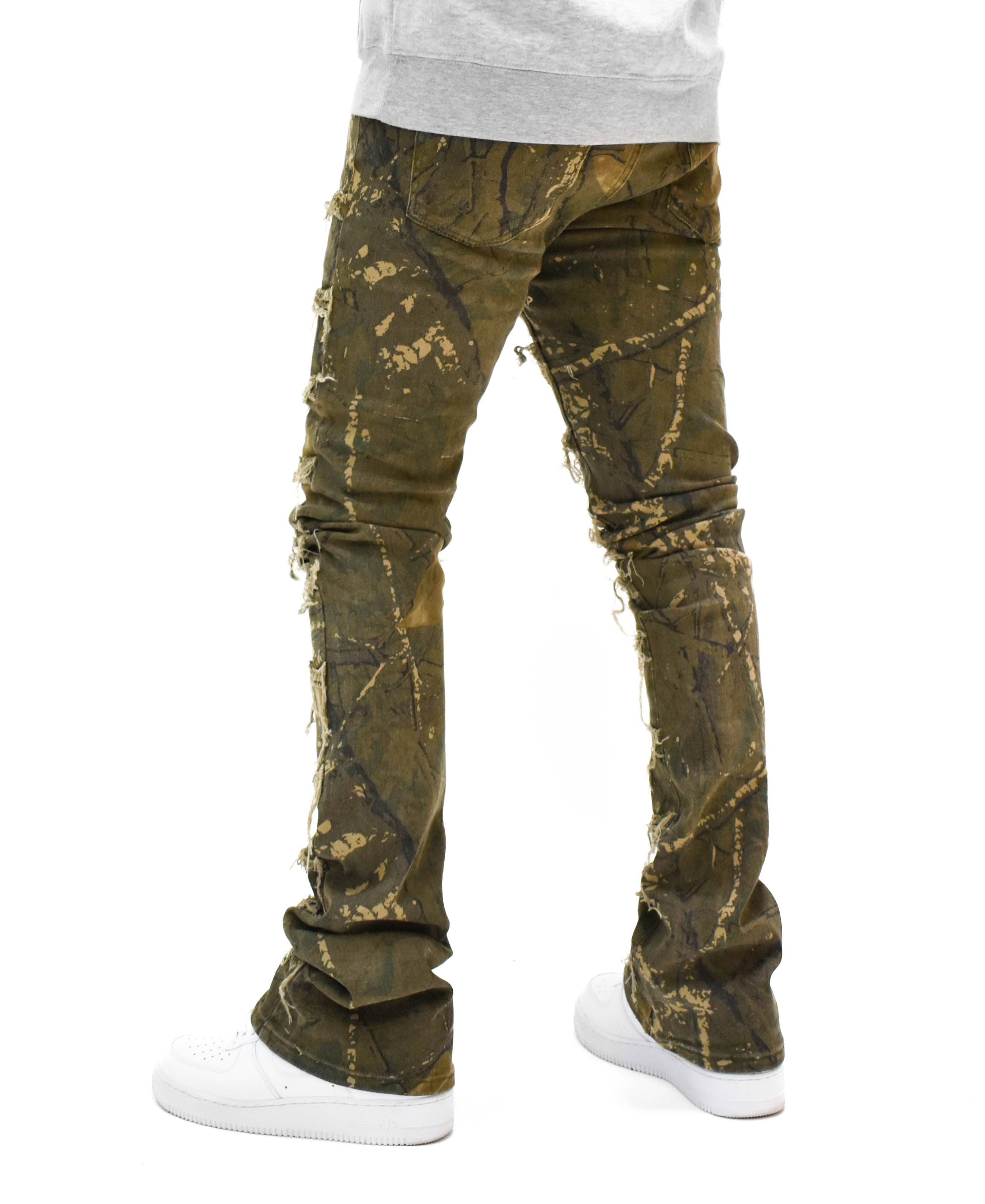 S2107 Distressed Stacked Denim