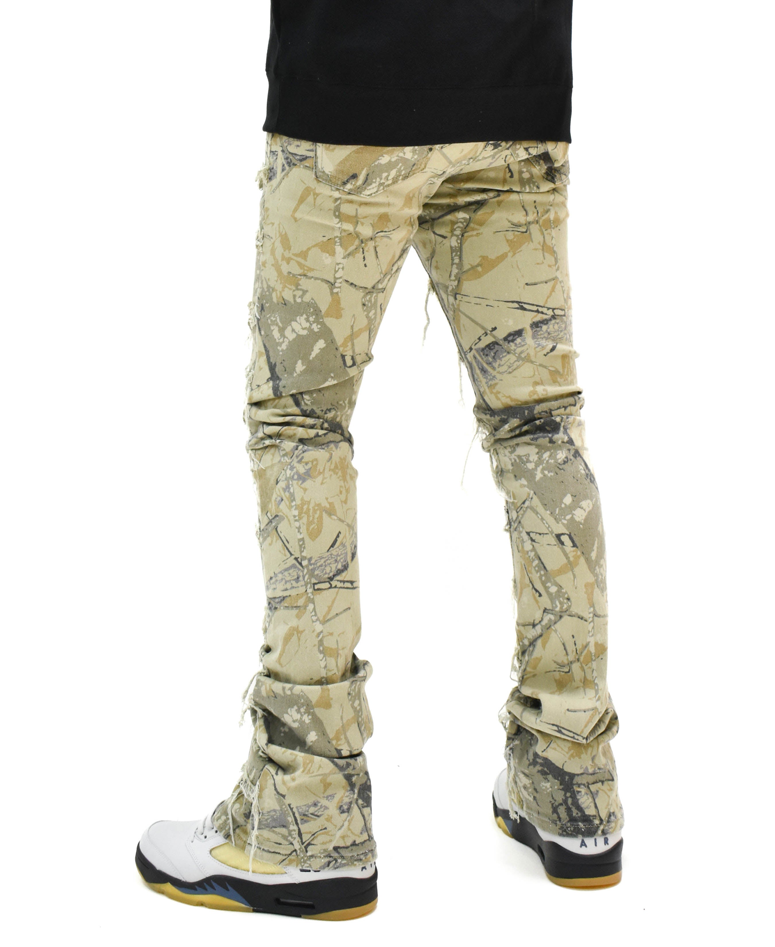 S2107 Distressed Stacked Denim