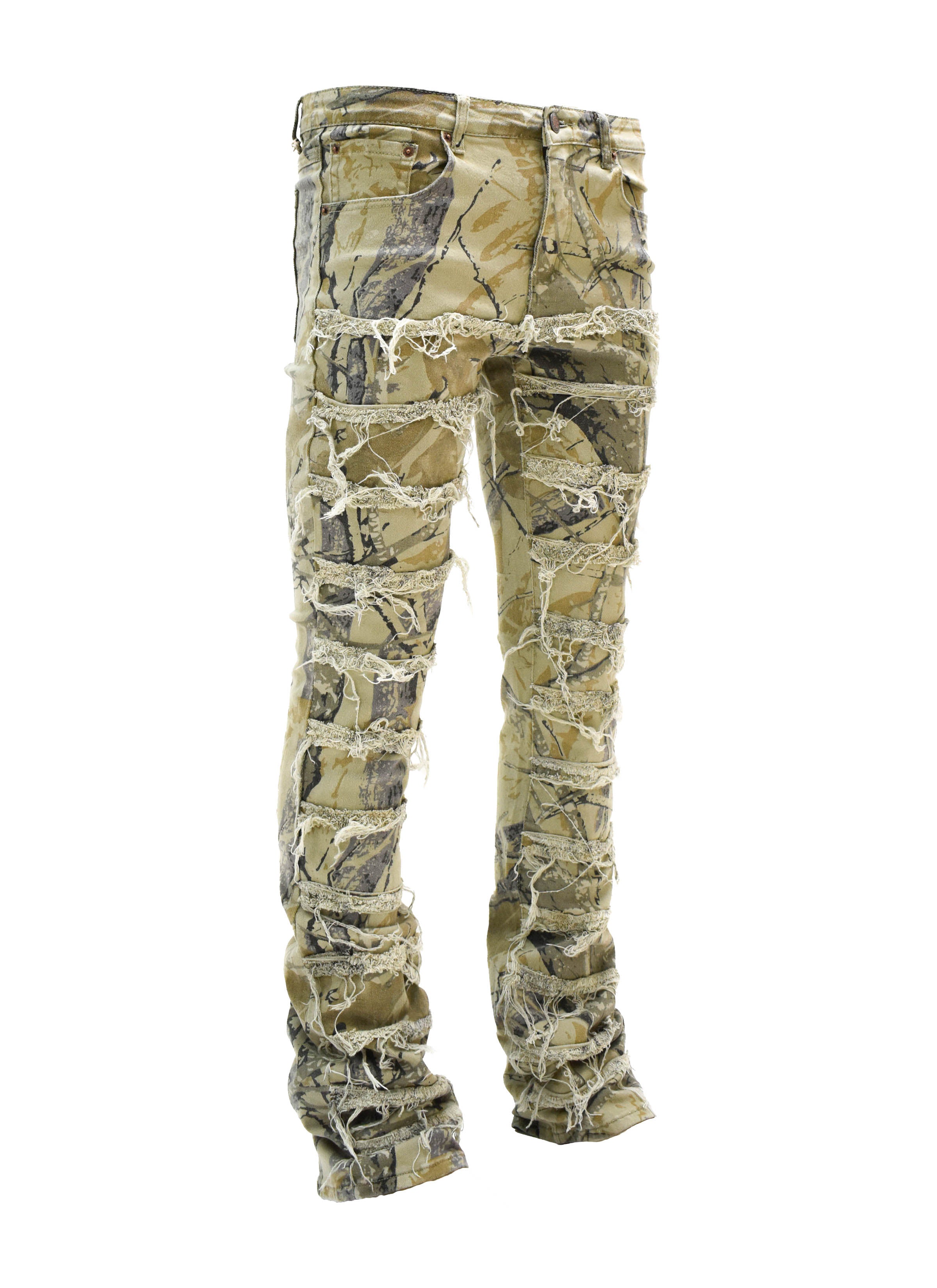 S2107 Distressed Stacked Denim