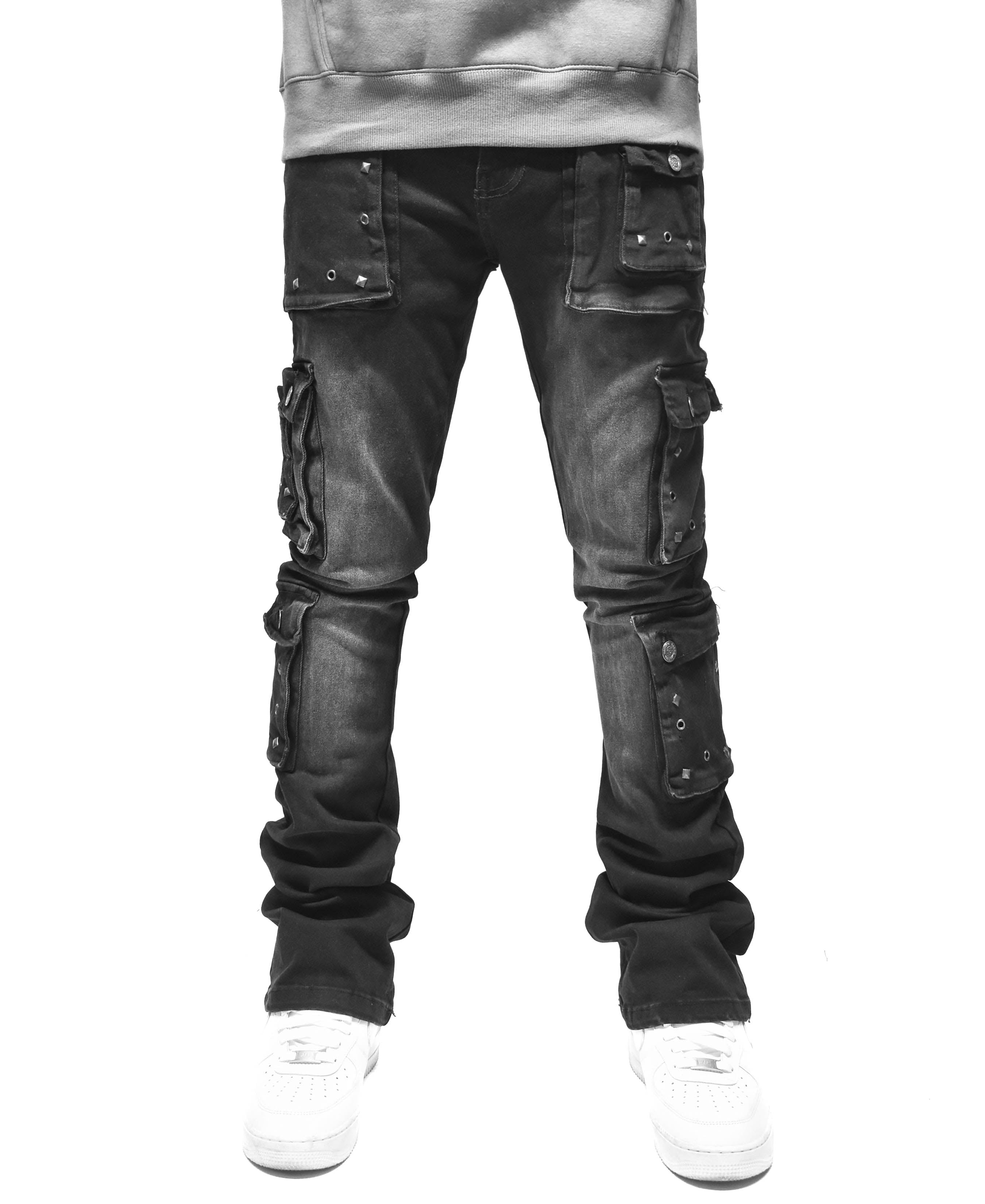 T4114 Stud Pocket Denim