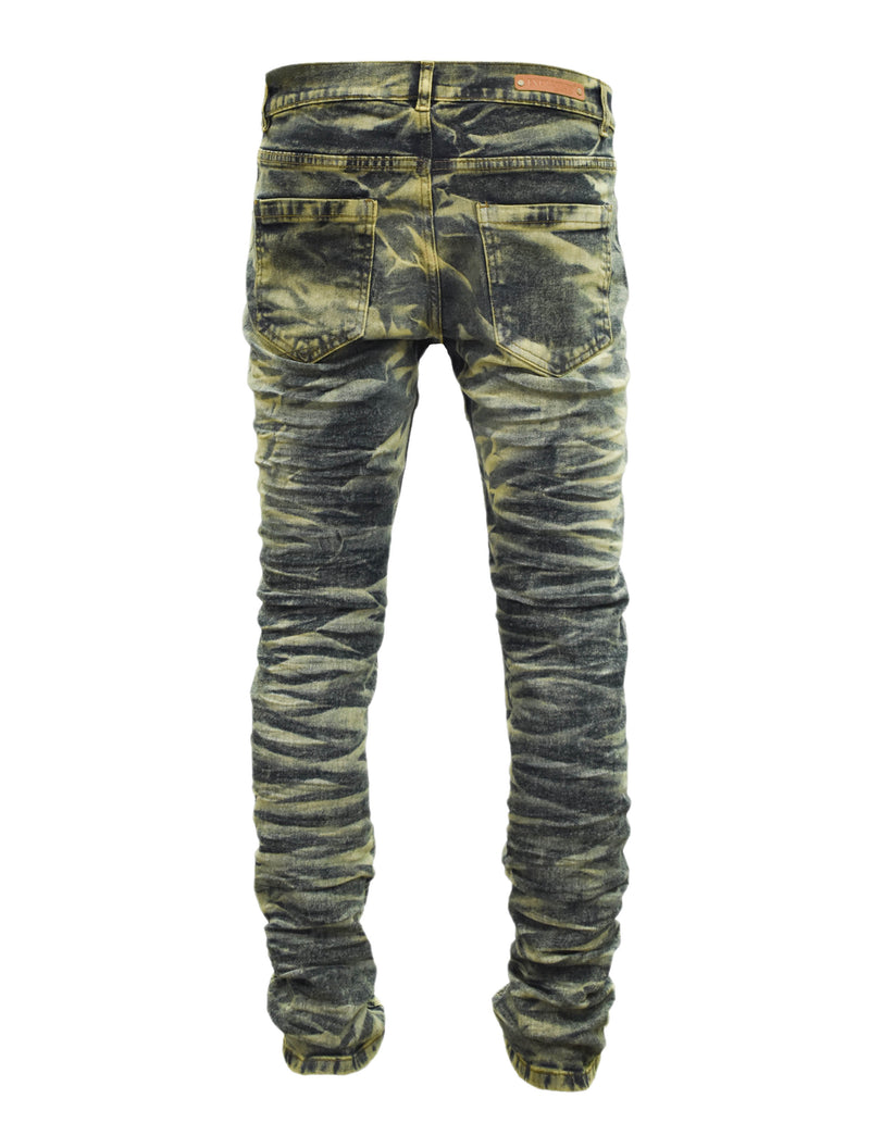 33404B Creased Biker Denim