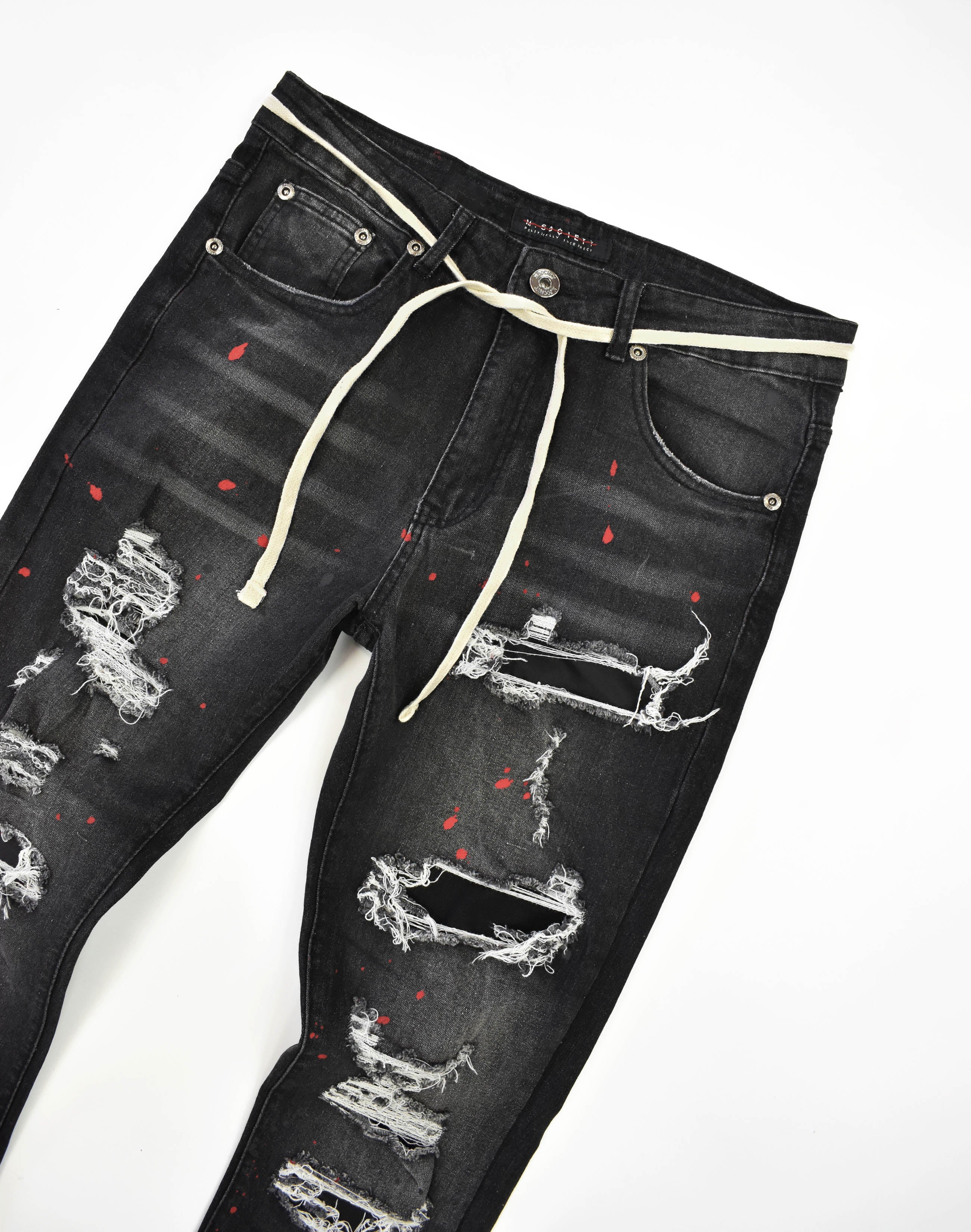 MS13188 Paint Splatter Denim